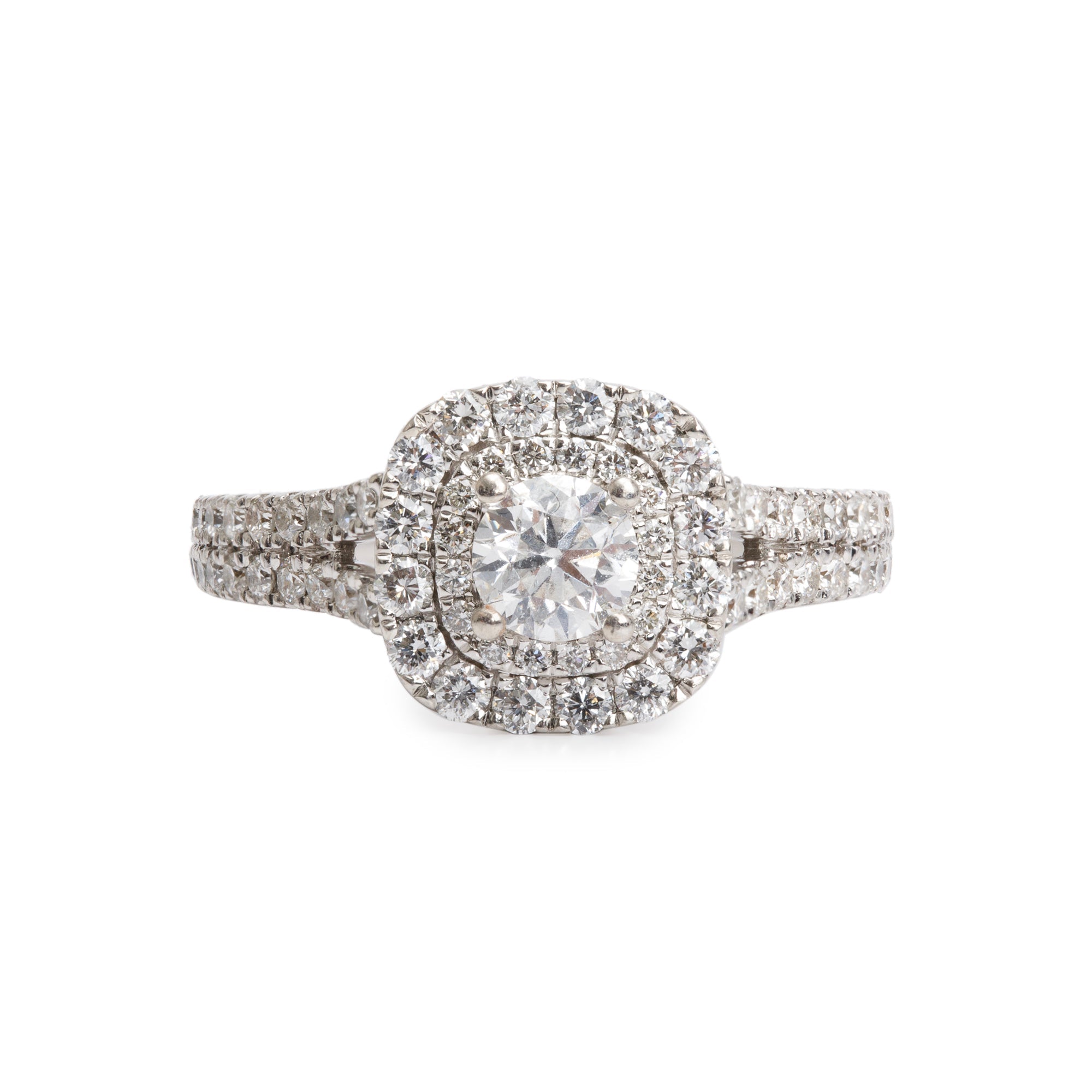 Vera Wang 14k White Gold Love Diamond Engagement Ring, Size 6.25 w/ Box