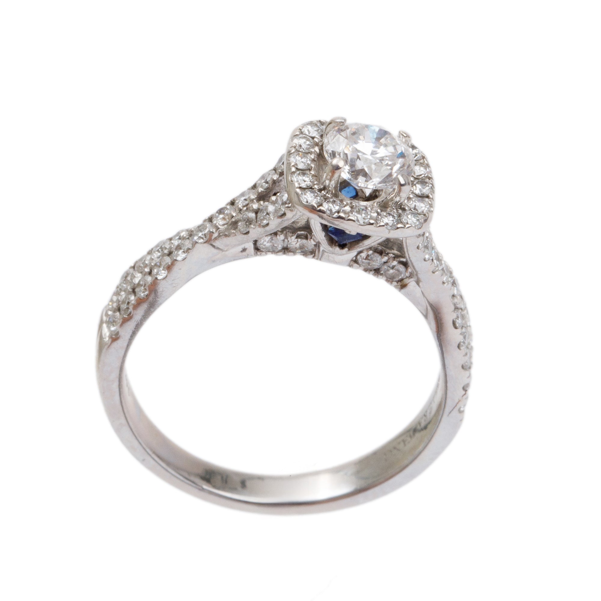 Vera Wang 14k White Gold Love Diamond Engagement Ring, Size 6.5