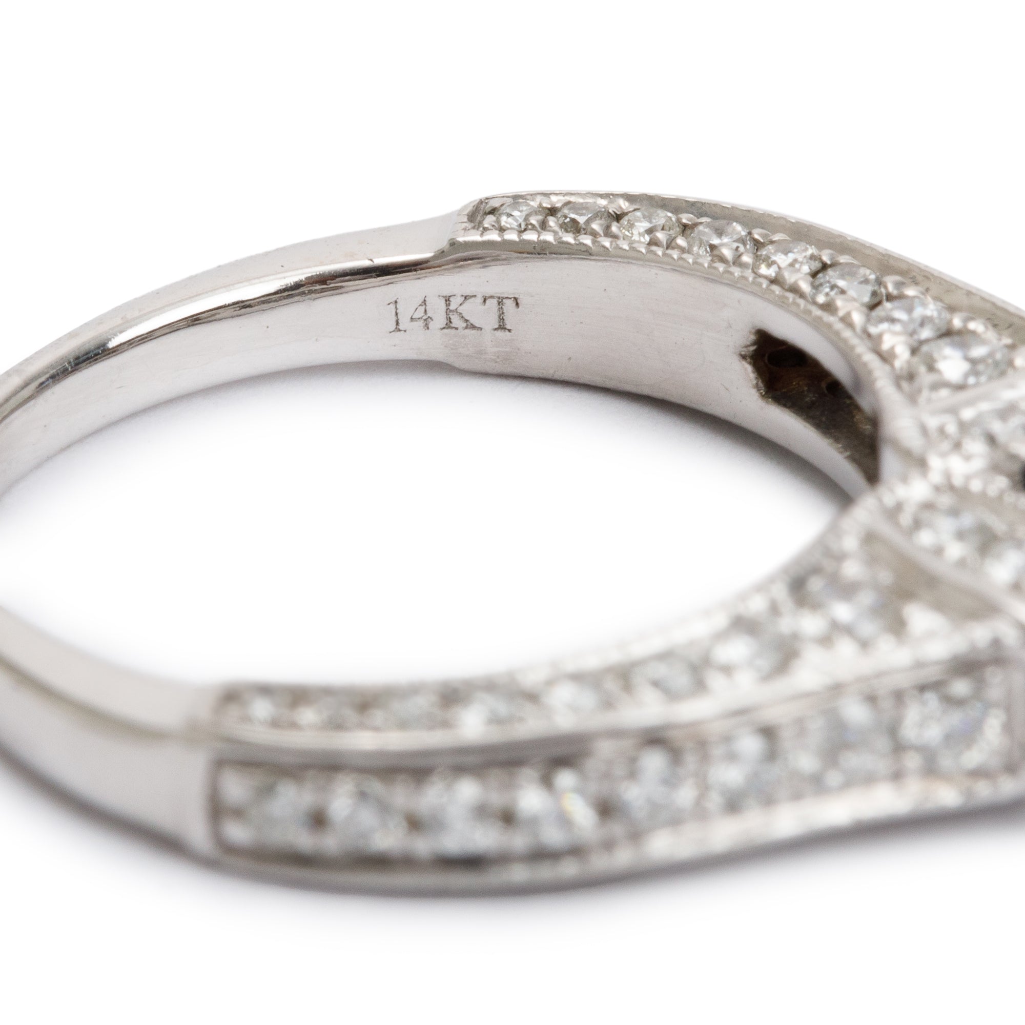 Vera Wang 14k White Gold Love Princess Cut Diamond Engagement Ring, Size 5.25