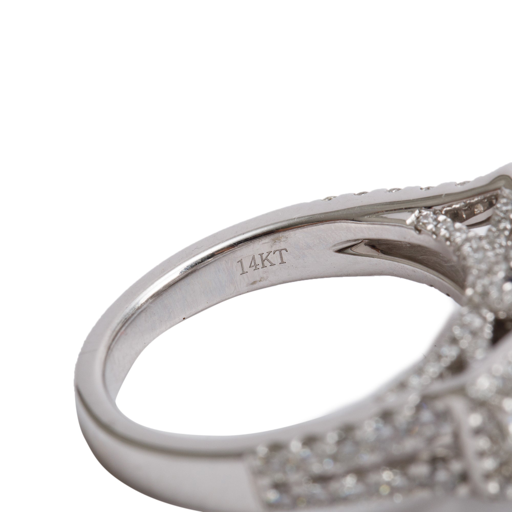 Vera Wang 14k White Gold Love Princess Cut Diamond Engagement Ring, Size 6.25 w/ Box