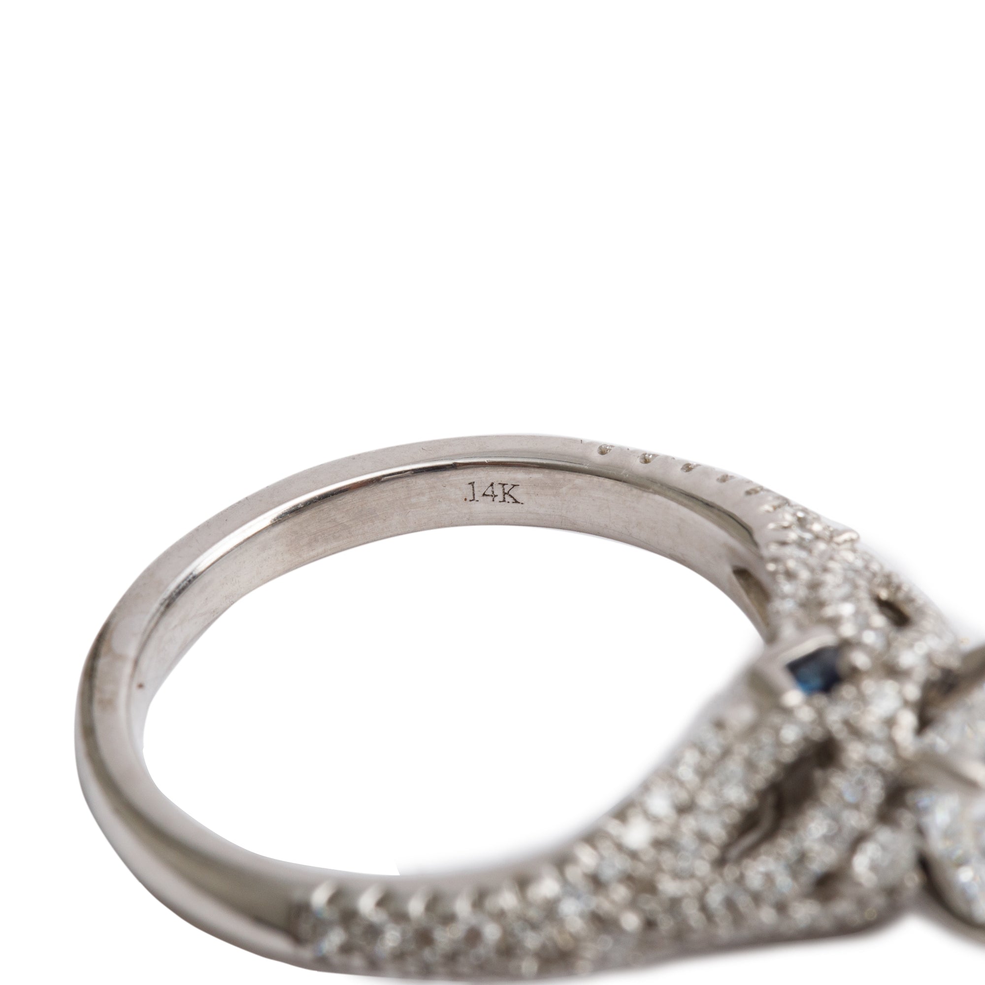 Vera Wang 14k White Gold Love Princess Cut Diamond Engagement Ring, Size 6.5 w/ Authenticity Card