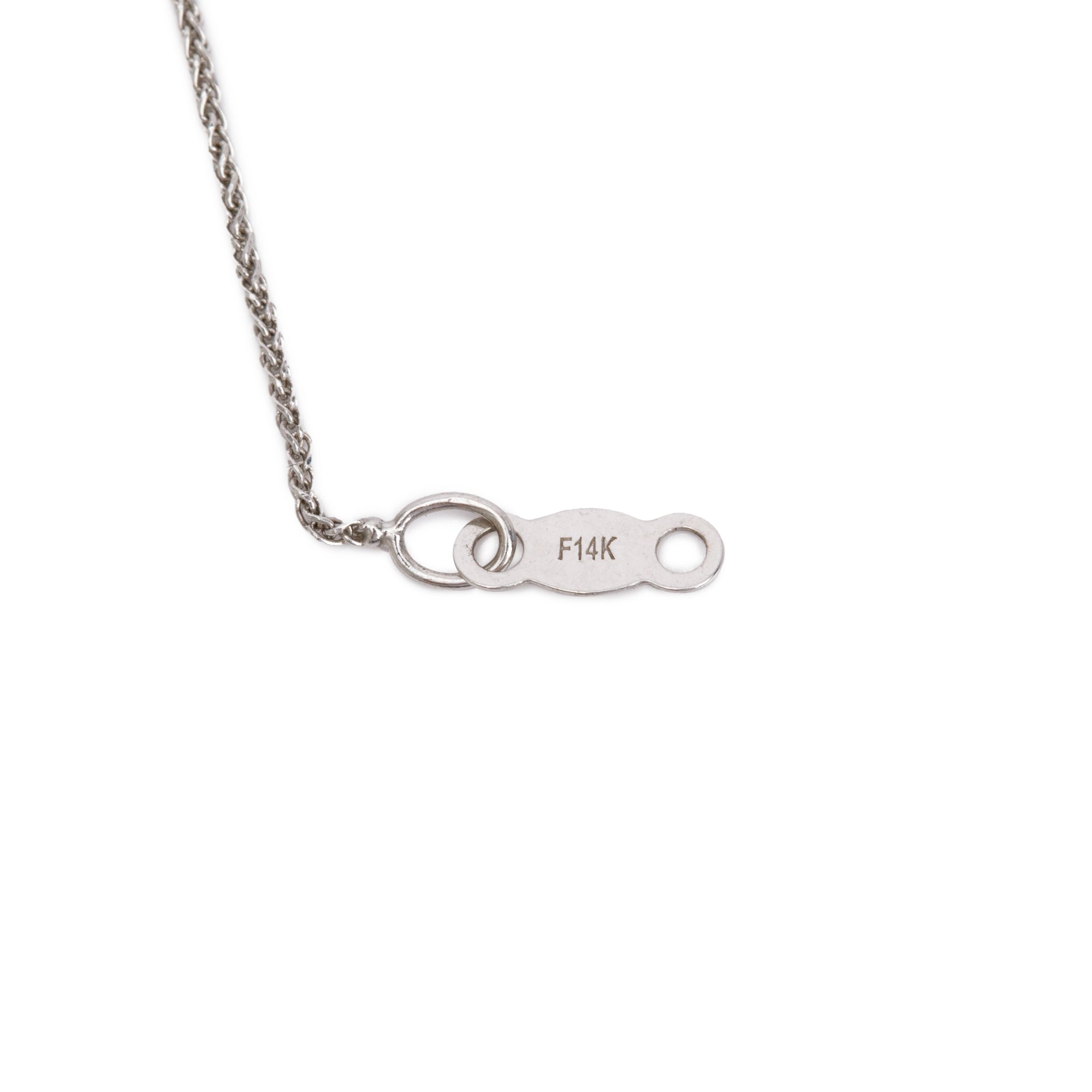 Vera Wang 18k White Gold Sapphire & Diamond Pendant Necklace