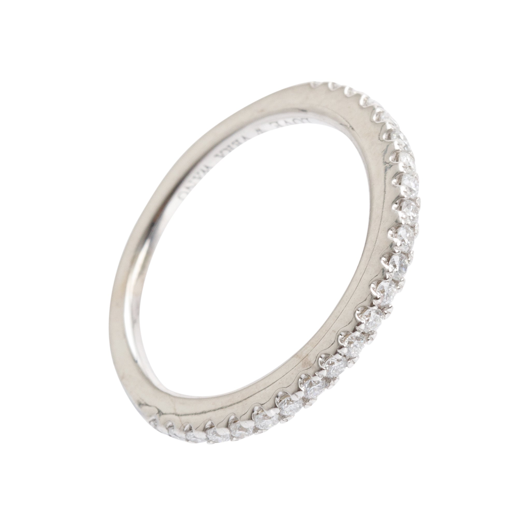 Vera Wang Love 14k White Gold Diamond Wedding Band Ring