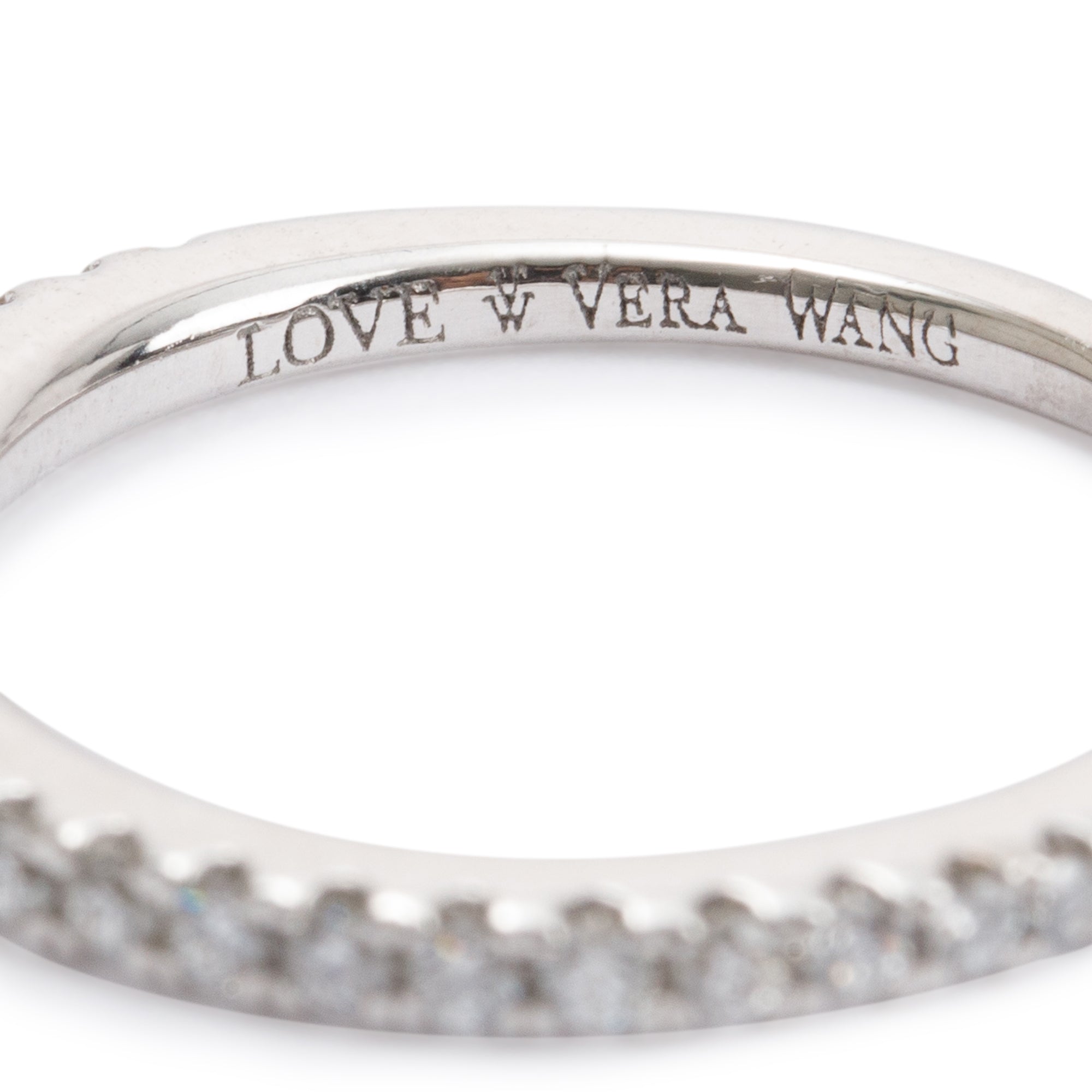 Vera Wang Love 14k White Gold Diamond Wedding Band Ring