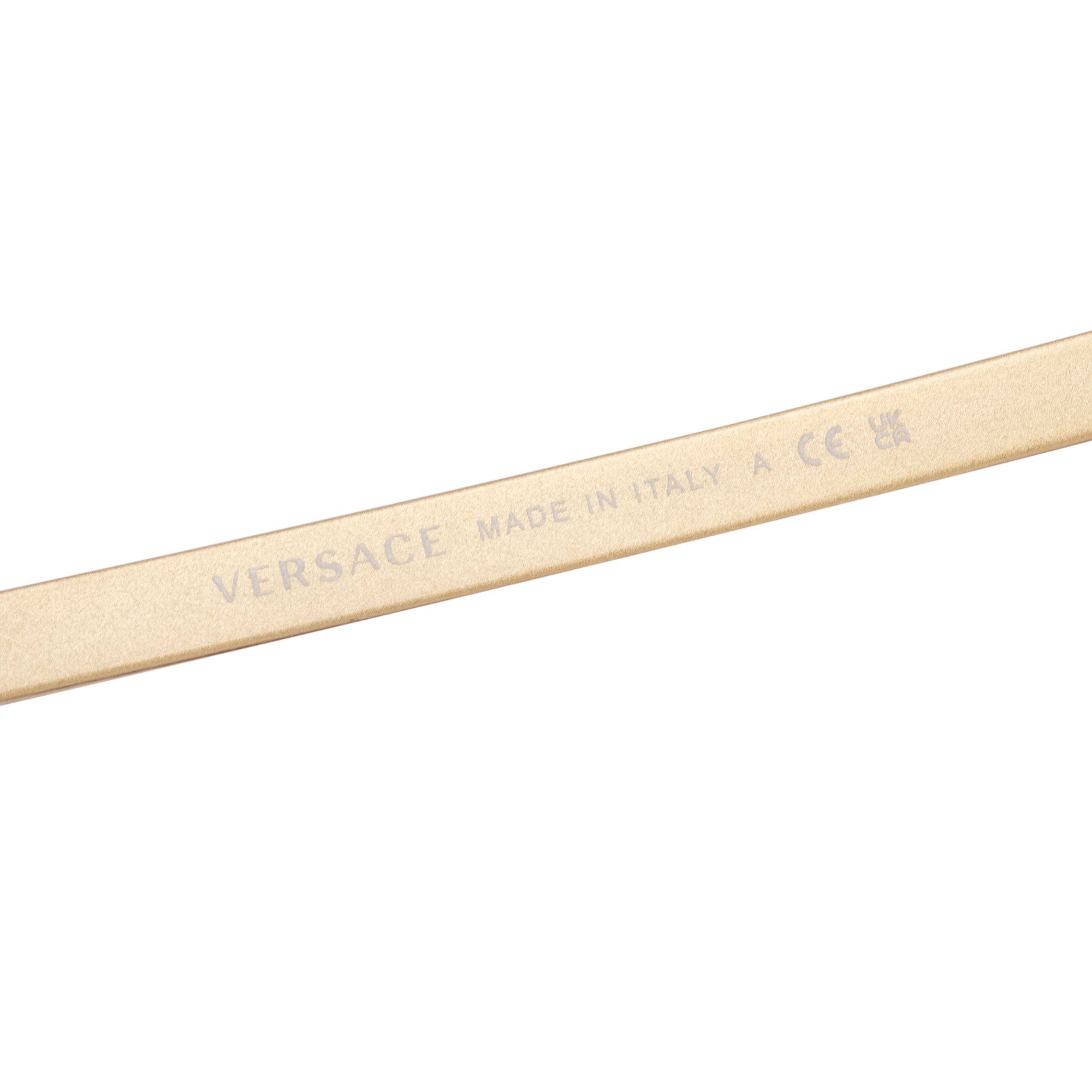 Versace 2251 Gold Tone Metal White Acetate Navigator Sunglasses w/ Case