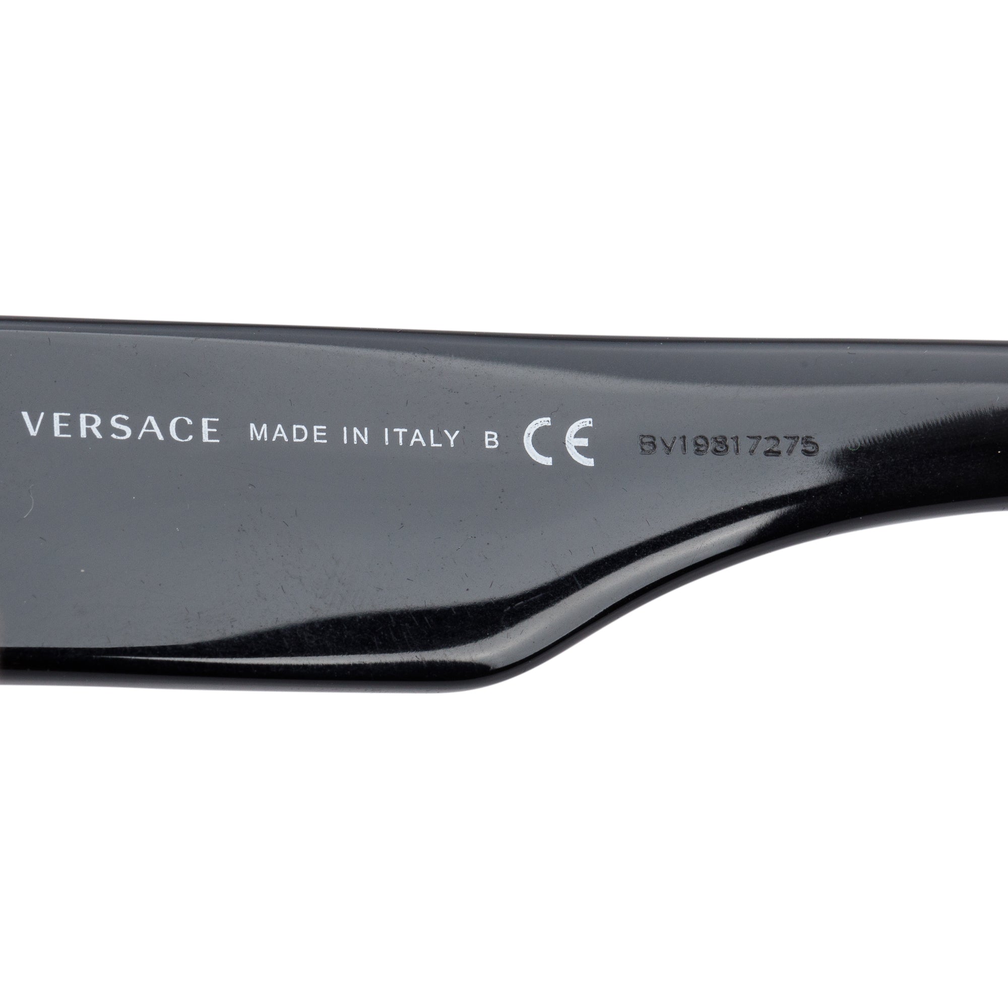 Versace 4296 Black Acetate Greca Square Tinted Sunglasses w/ Box & Case