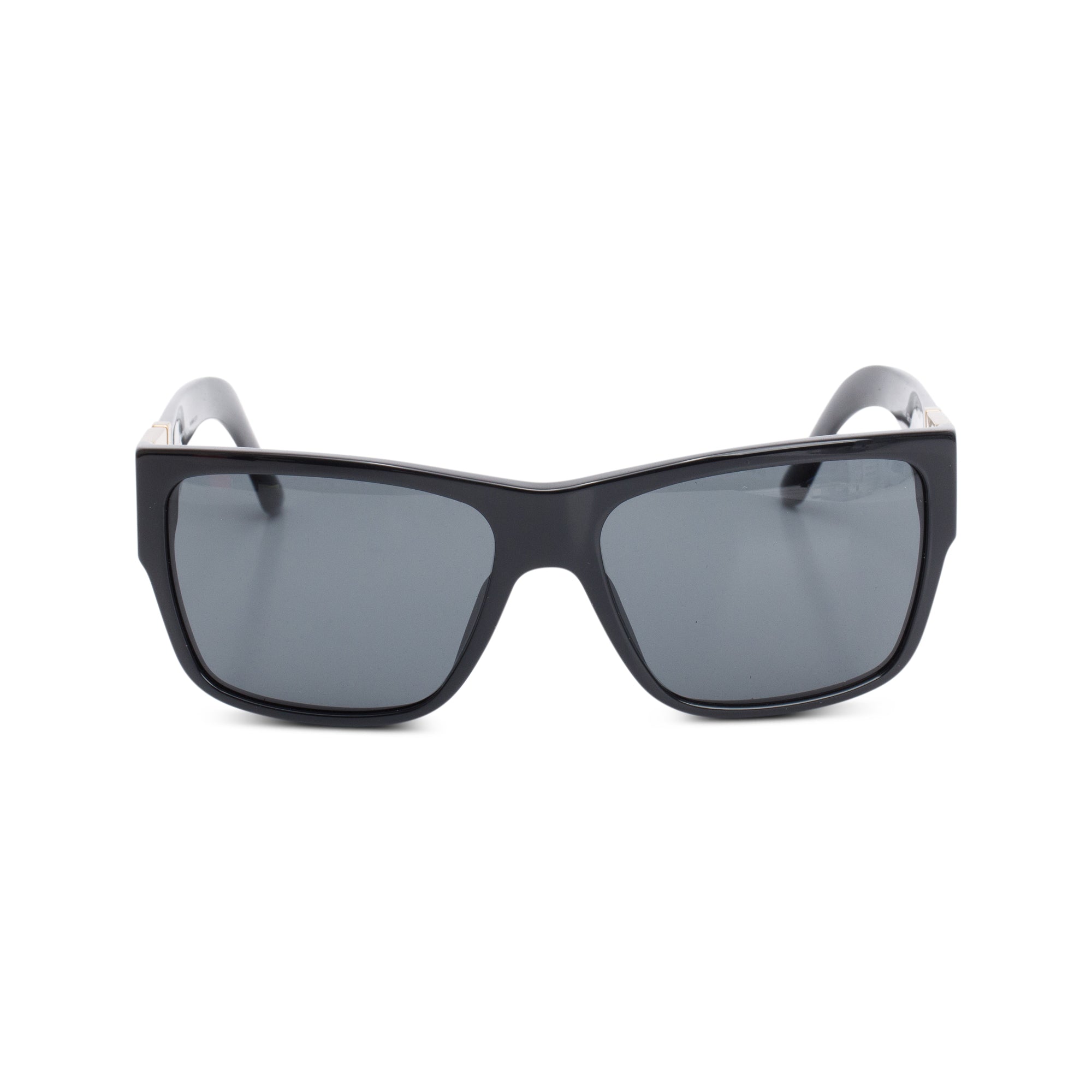 Versace 4296 Black Acetate Greca Square Tinted Sunglasses w/ Box & Case