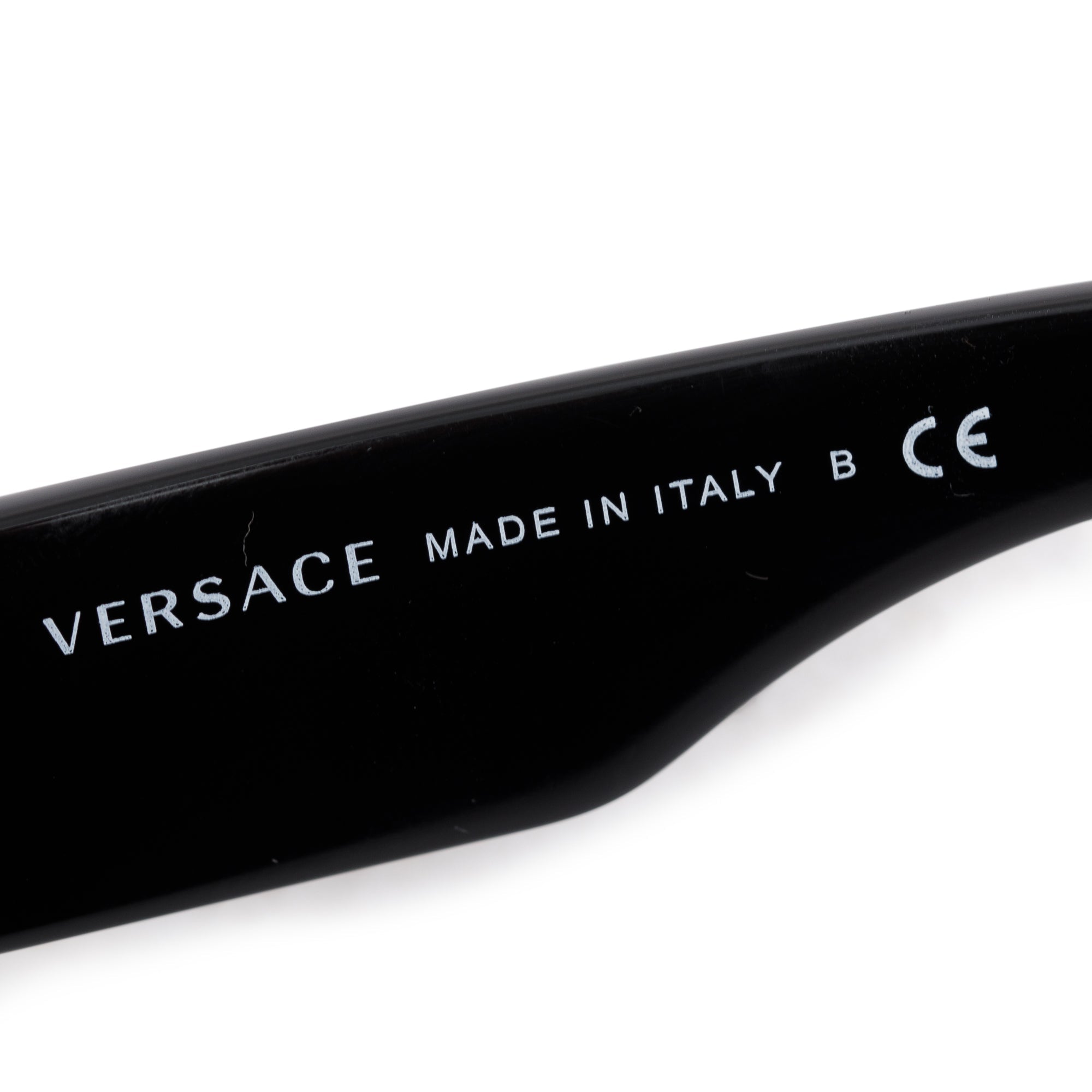 Versace 4296 Black Acetate Greca Sunglasses w/ Case