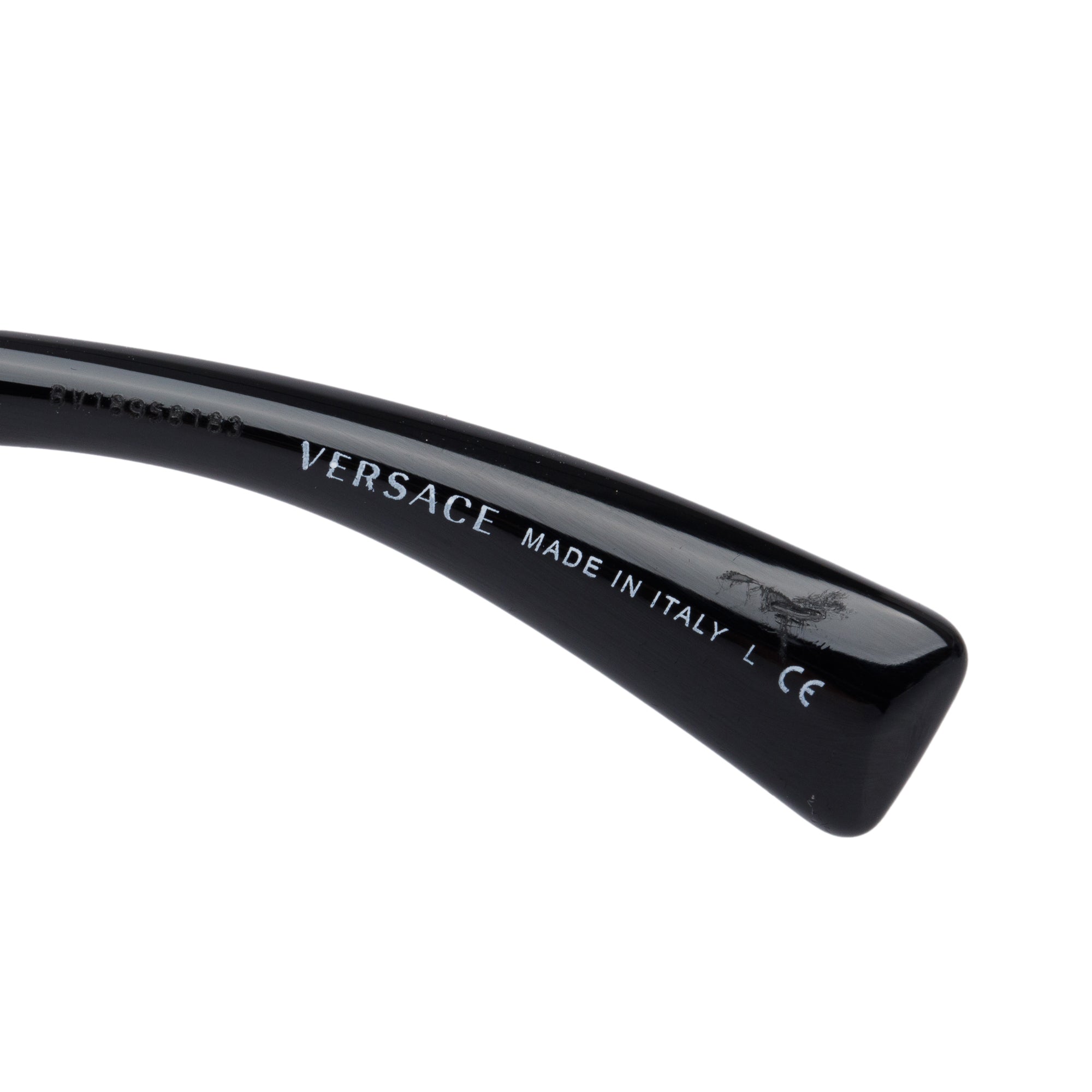 Versace 4314 Black Acetate Medusa Cat Eye Sunglasses w/ Case