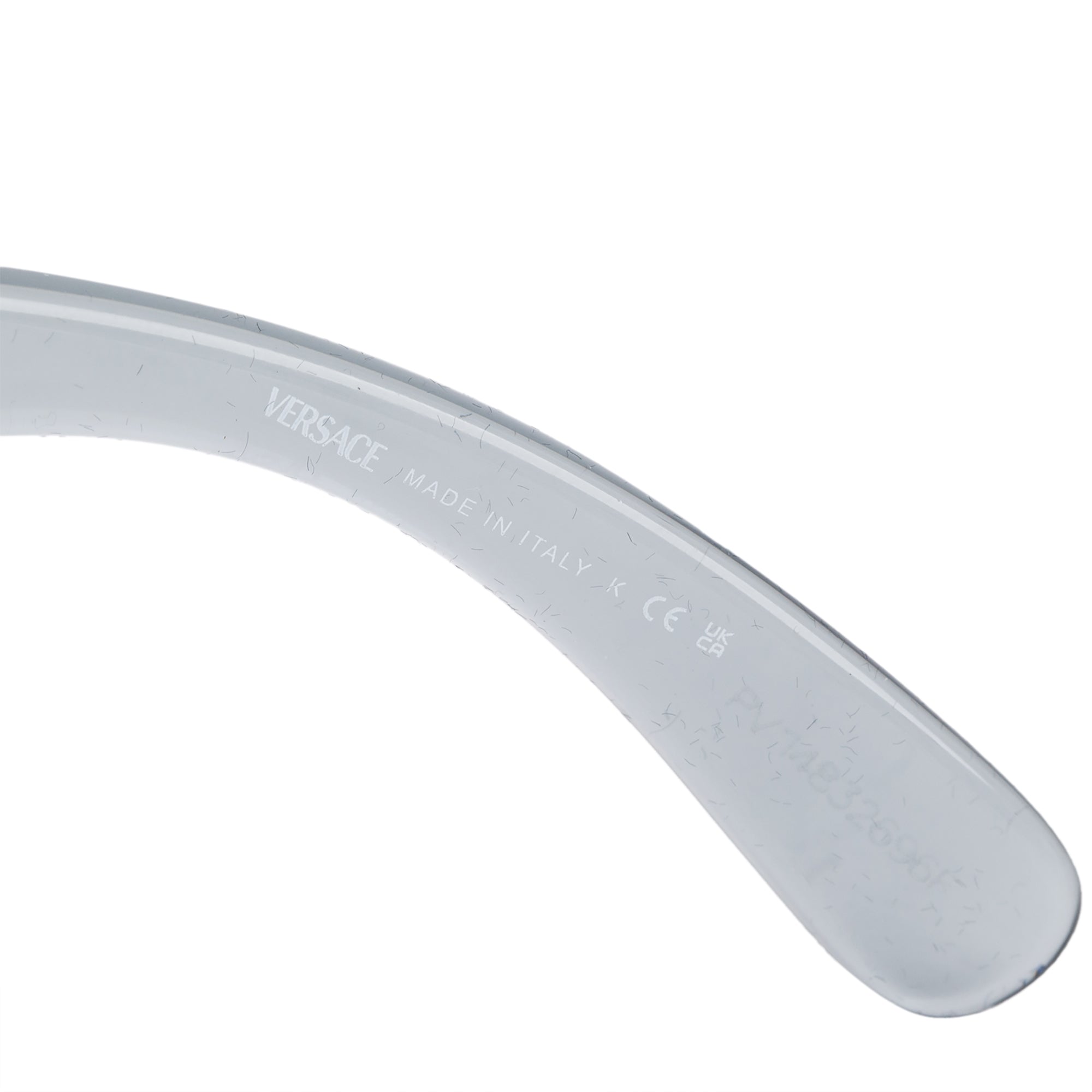 Versace 4391 Black Transparent Acetate Medusa Biggie Shield Sunglasses w/ Box & Case