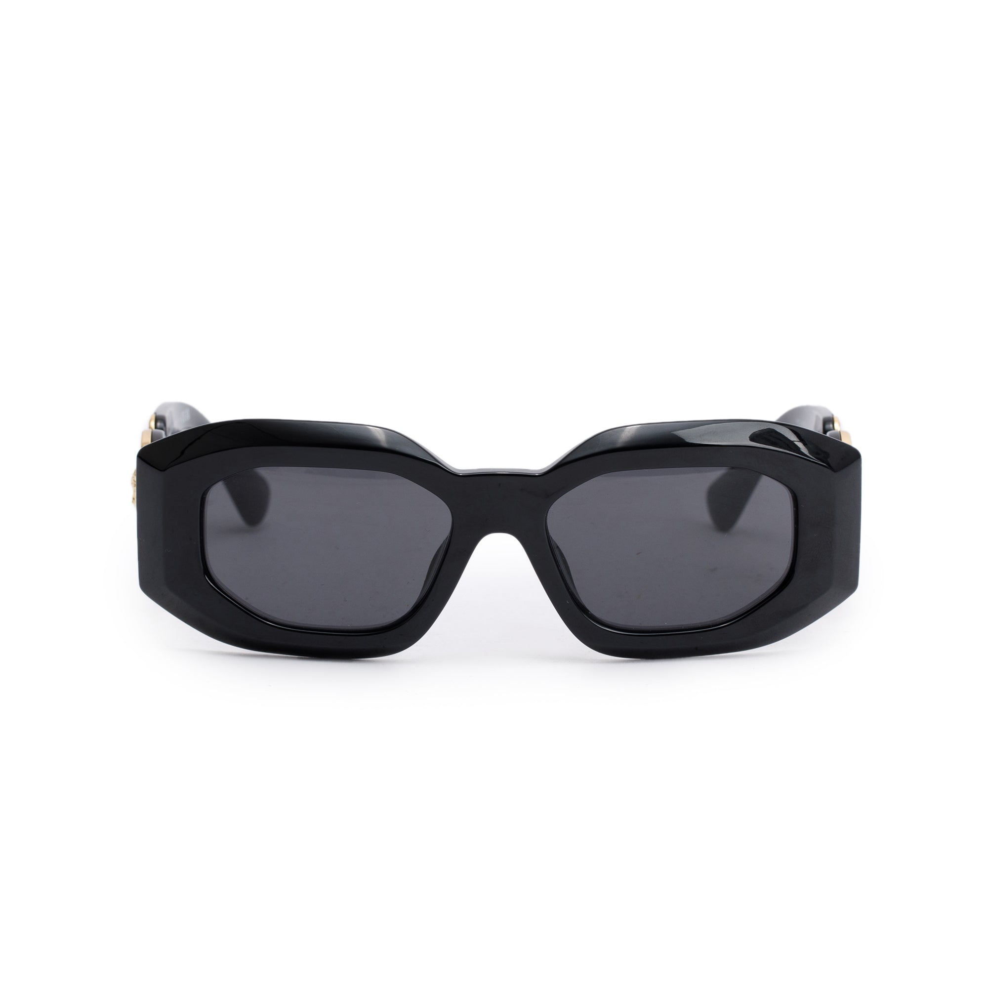 Versace 4425U Black Acetate Medusa Biggie Sunglasses w/ Box & Case