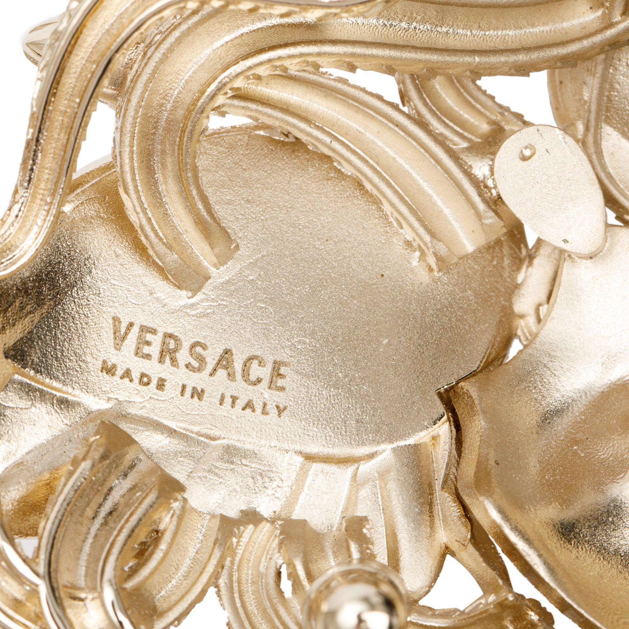 Versace Black Calfskin Leather Palazzo Medusa Belt 75 30