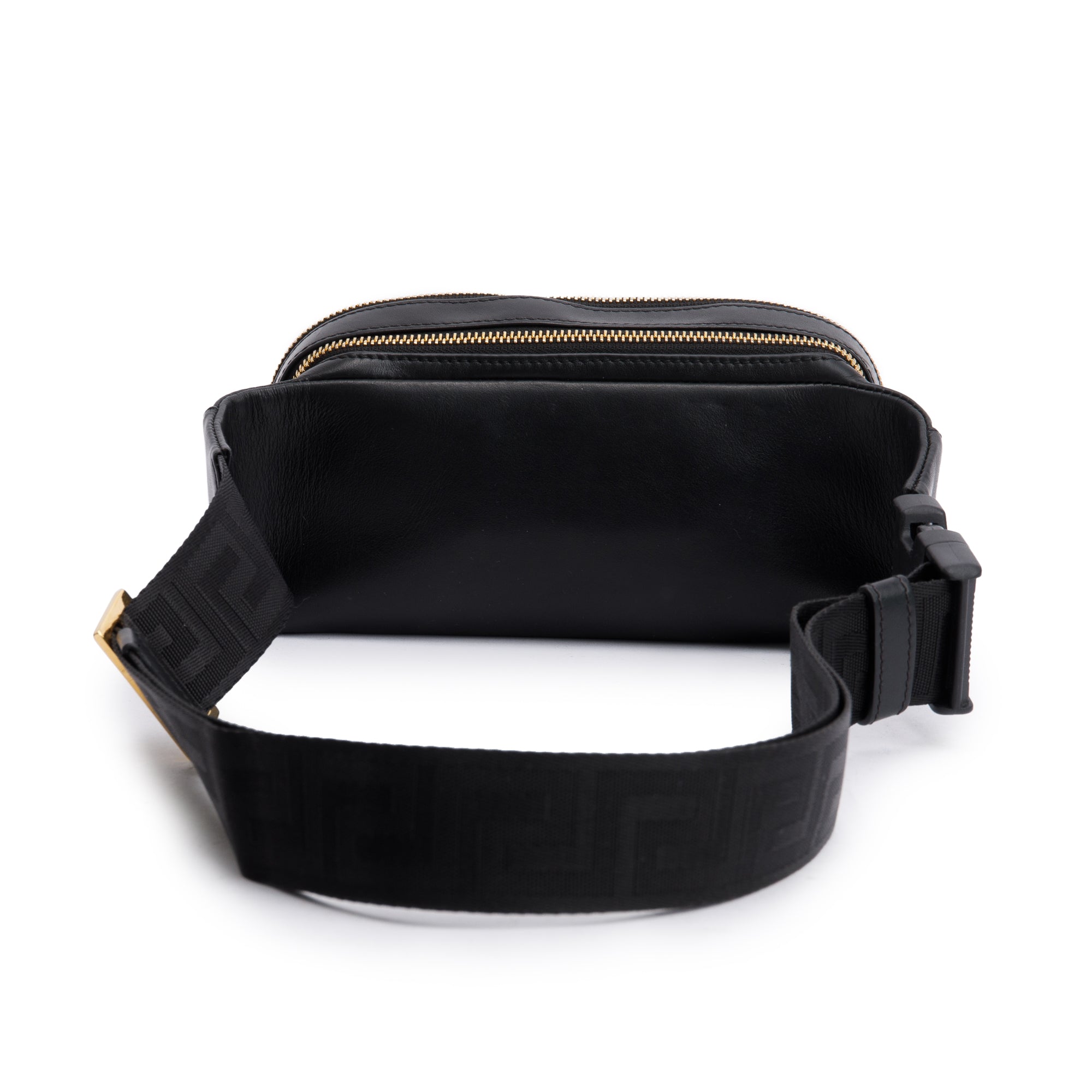 Versace Black Leather Medusa Waist Bag