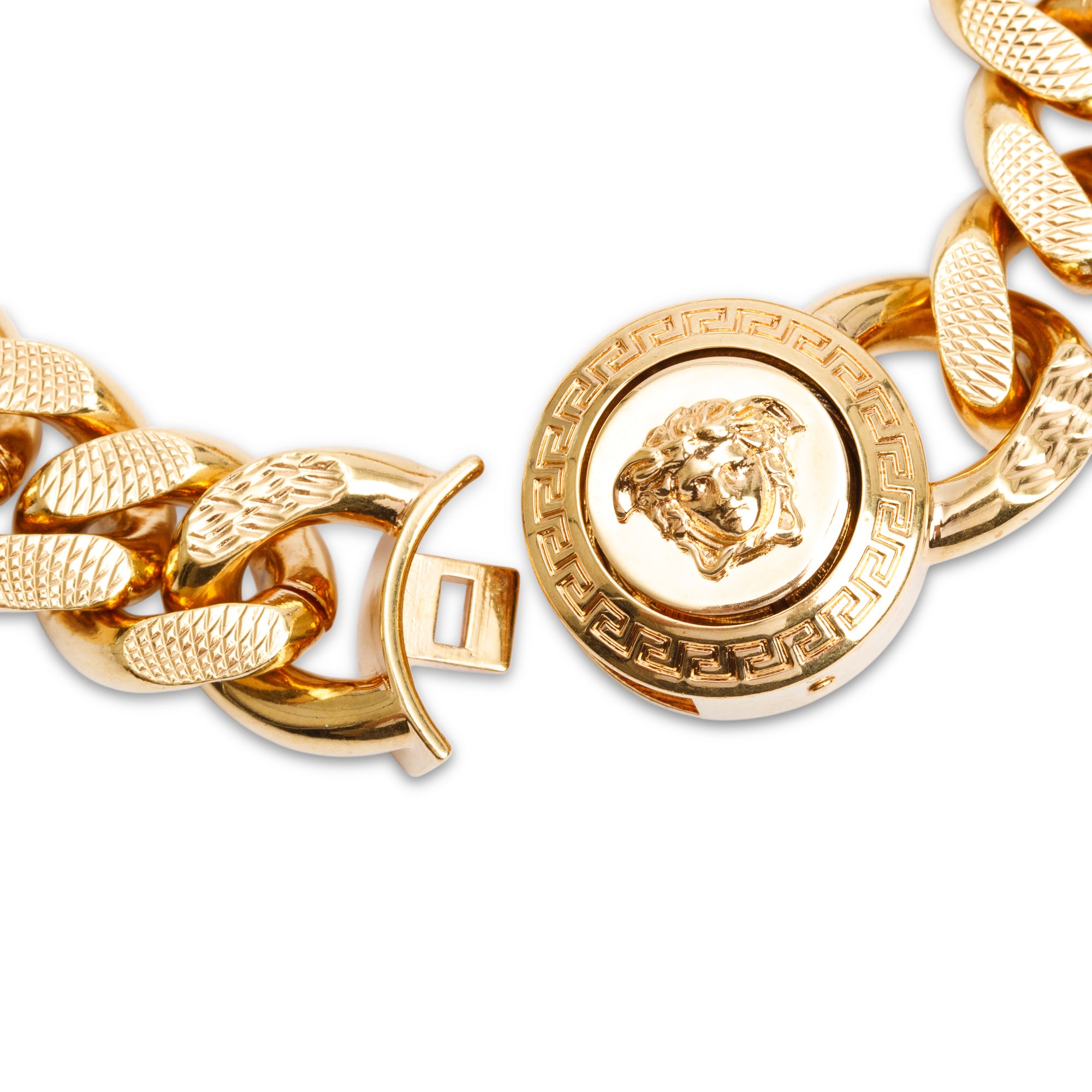 Versace Gold-Plated Medusa Chain Link Bracelet