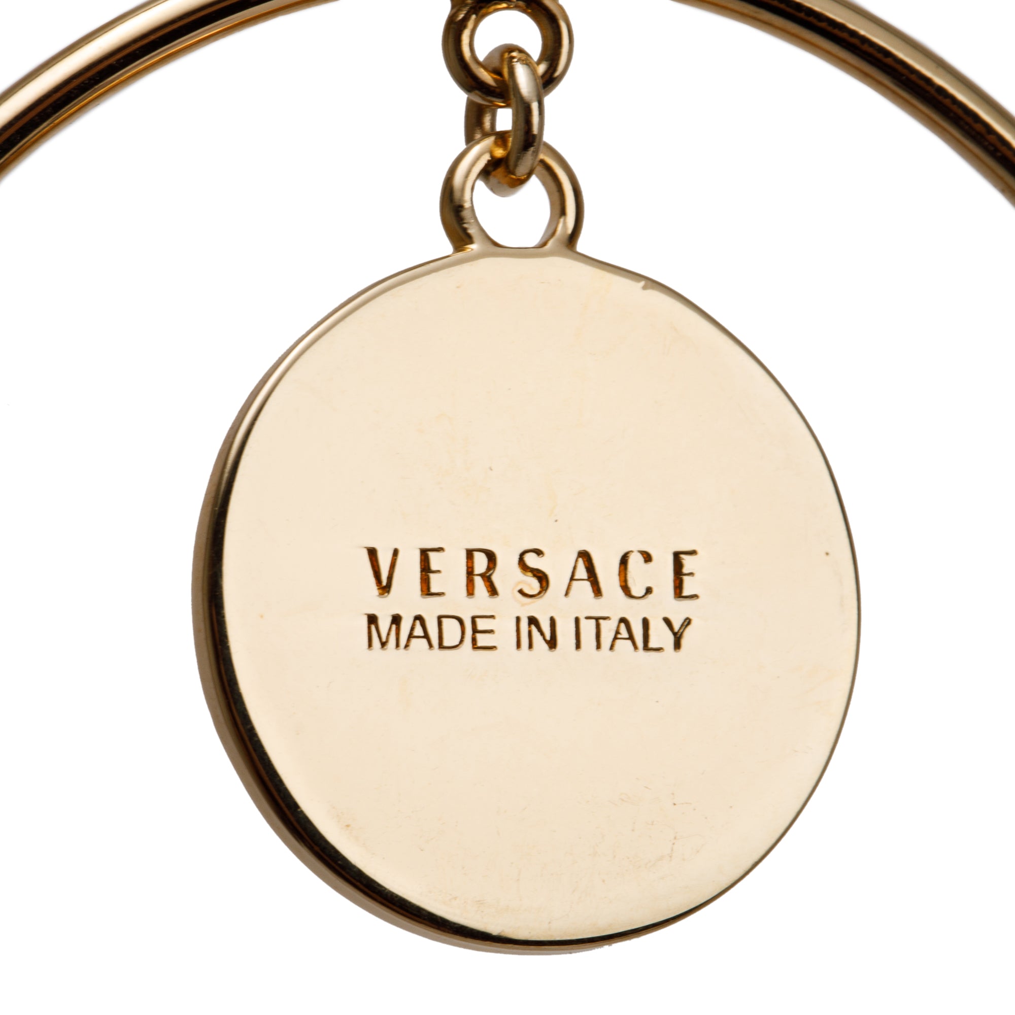 Versace Gold Plated Medusa Large Hoop Earrings