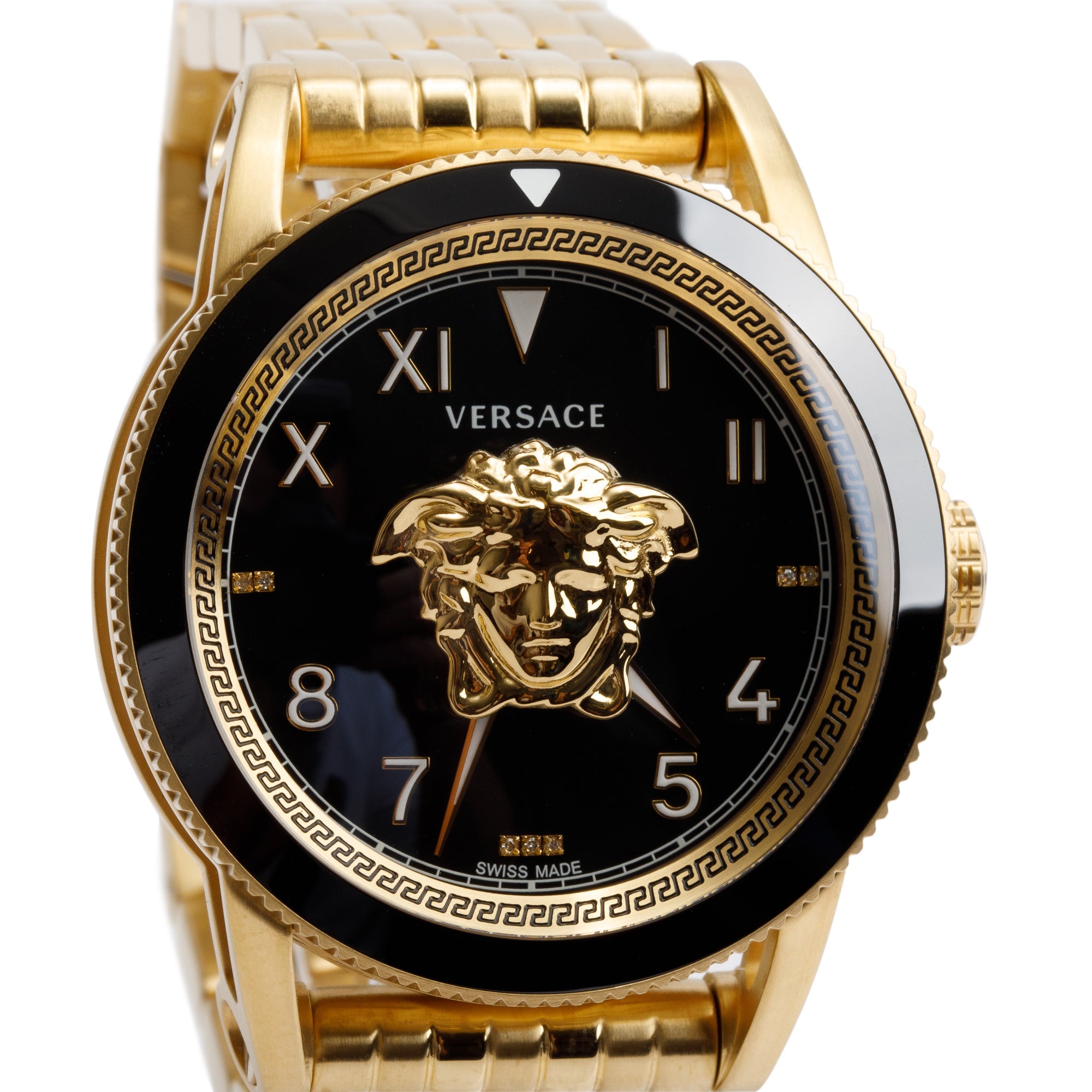 Versace Gold-Plated Stainless Steel V-Palazzo 43 MM Quartz Watch w/ Box
