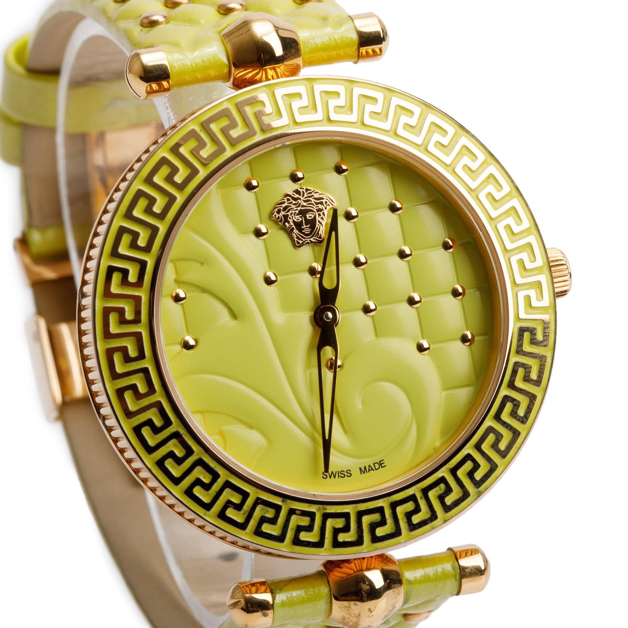 Versace Gold-Plated Stainless Steel Vanitas 40 MM Quartz Watch