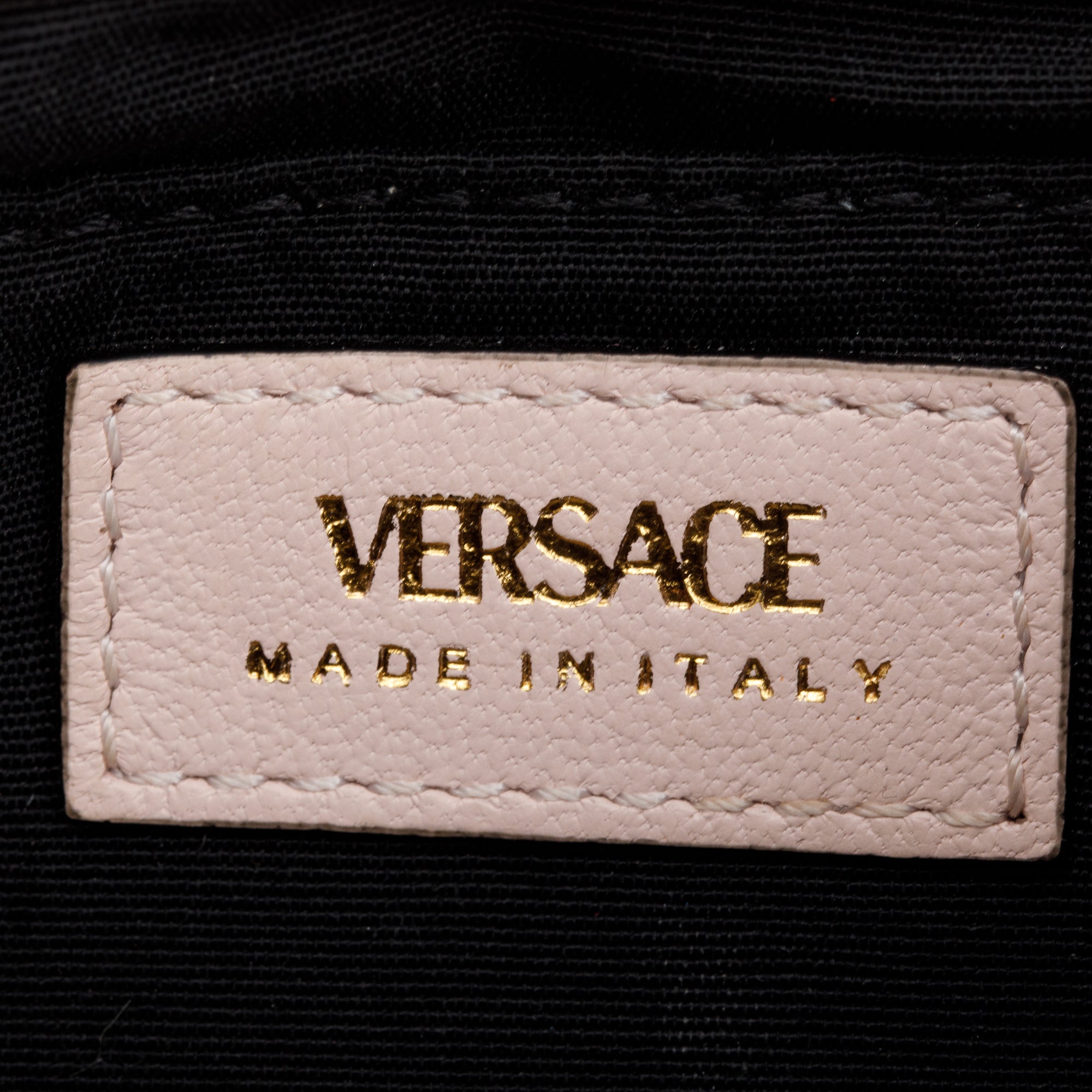 Versace Light Pink Quilted Nappa Leather Medusa Chain Crossbody Bag