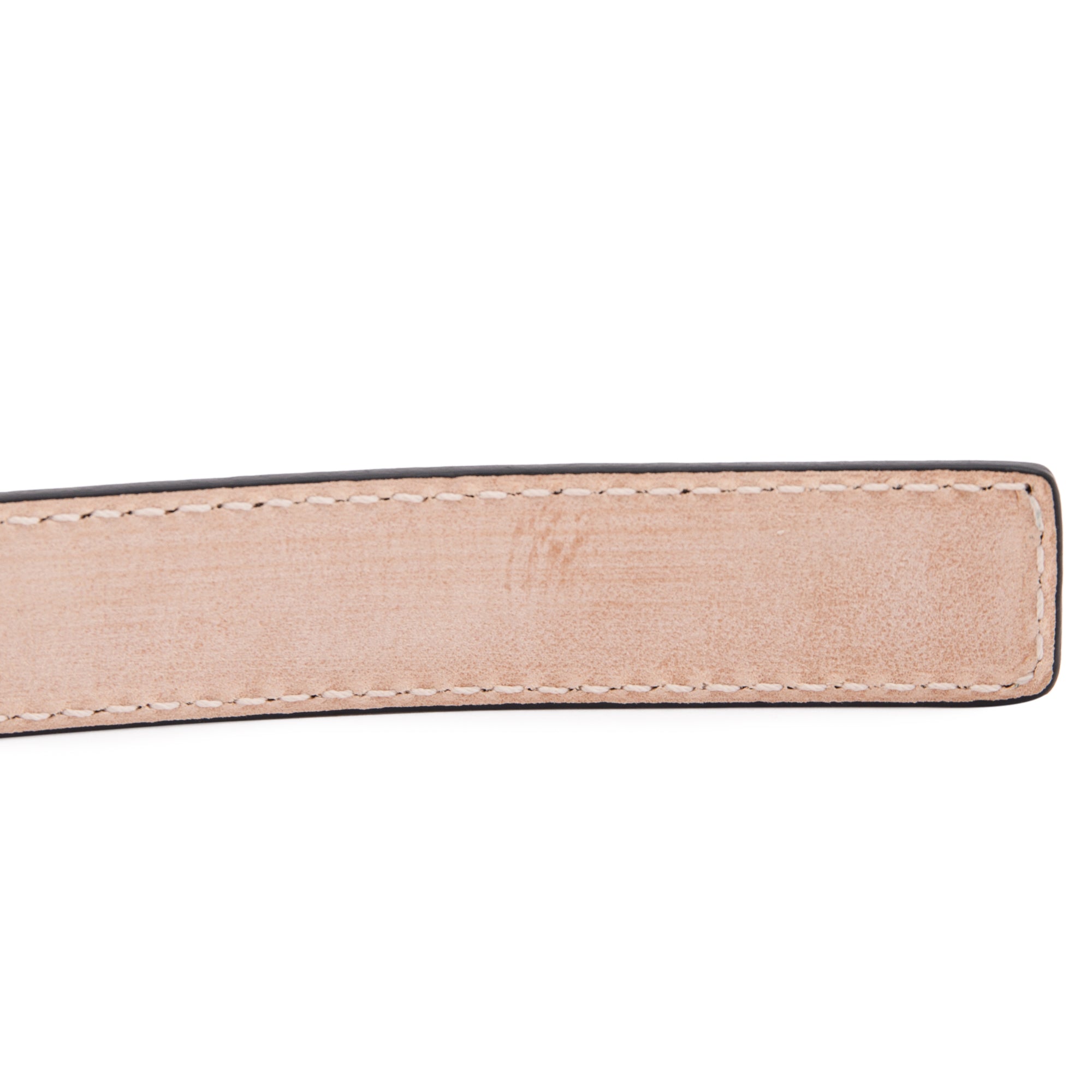 Versace Logo Thin Leather Belt w/ Box