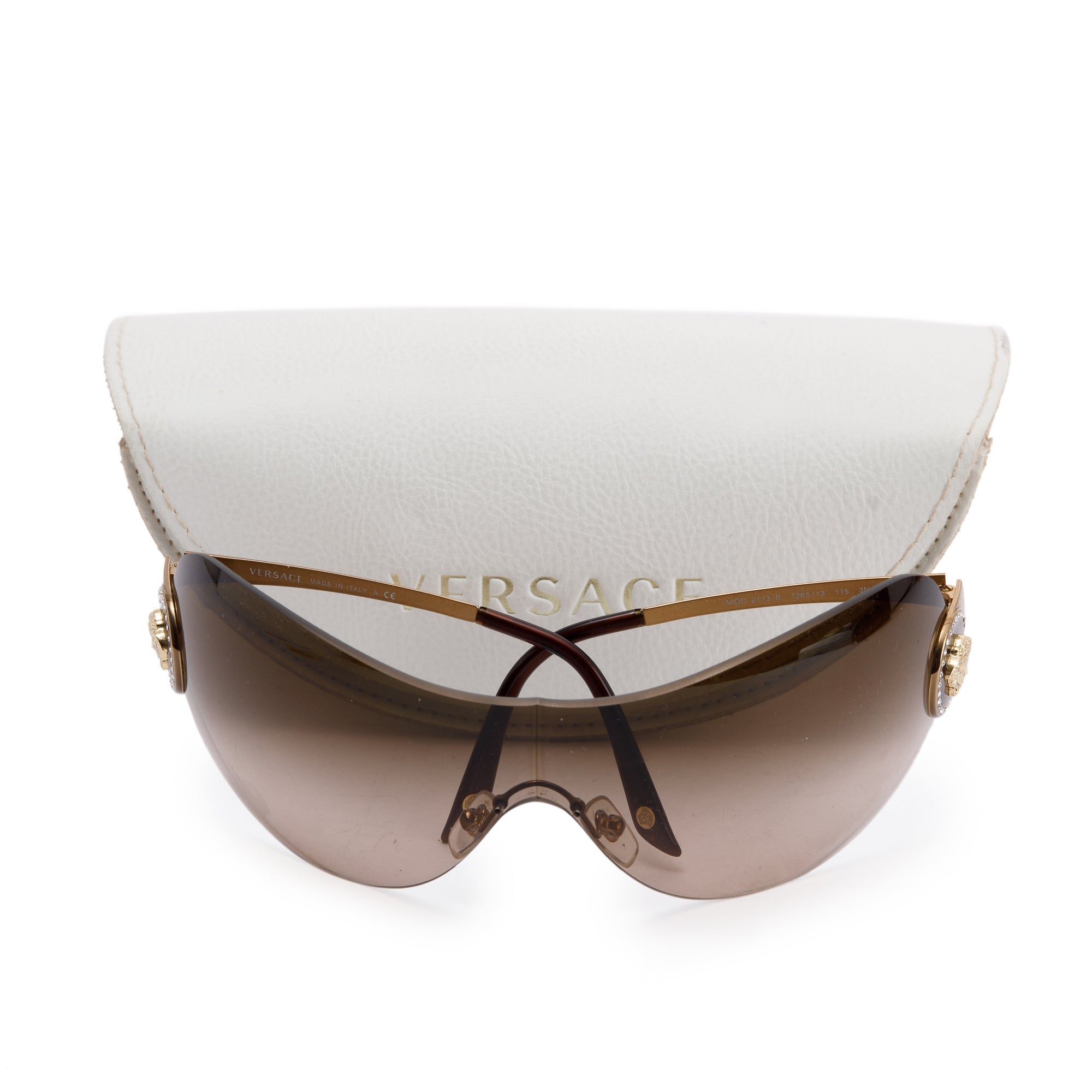 Versace MOD. 2113-B Shield Sunglasses w/ Case