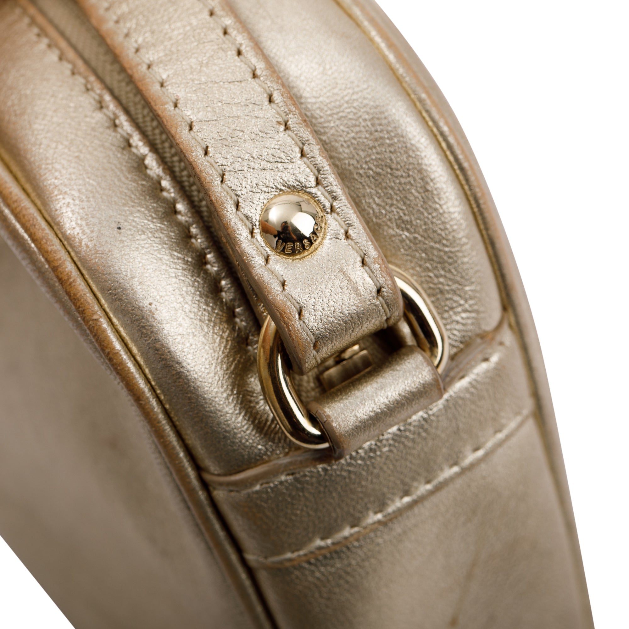 Versace Metallic Gold Palazzo Camera Bag