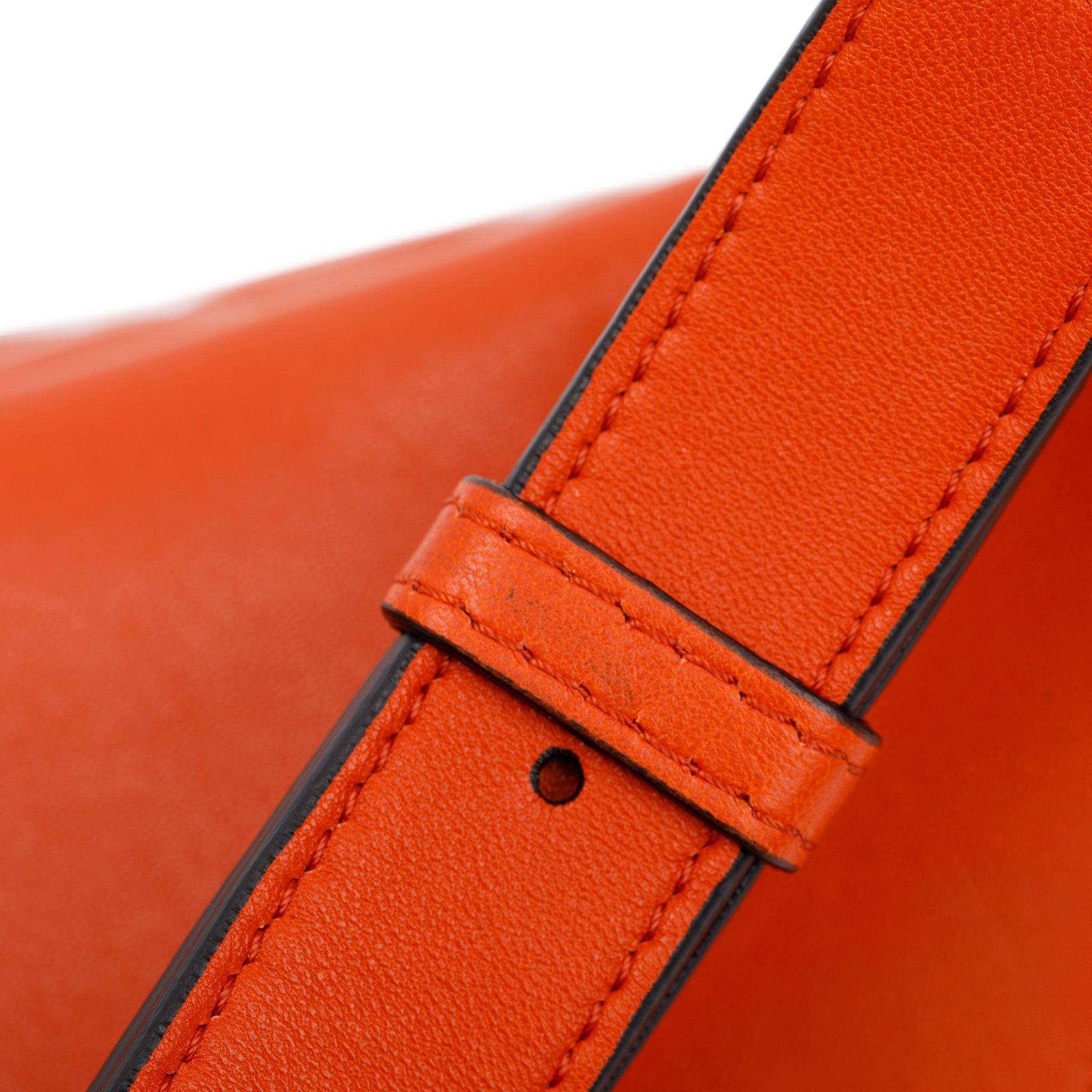 Versace Orange Quilted Leather Medusa Waist Bag