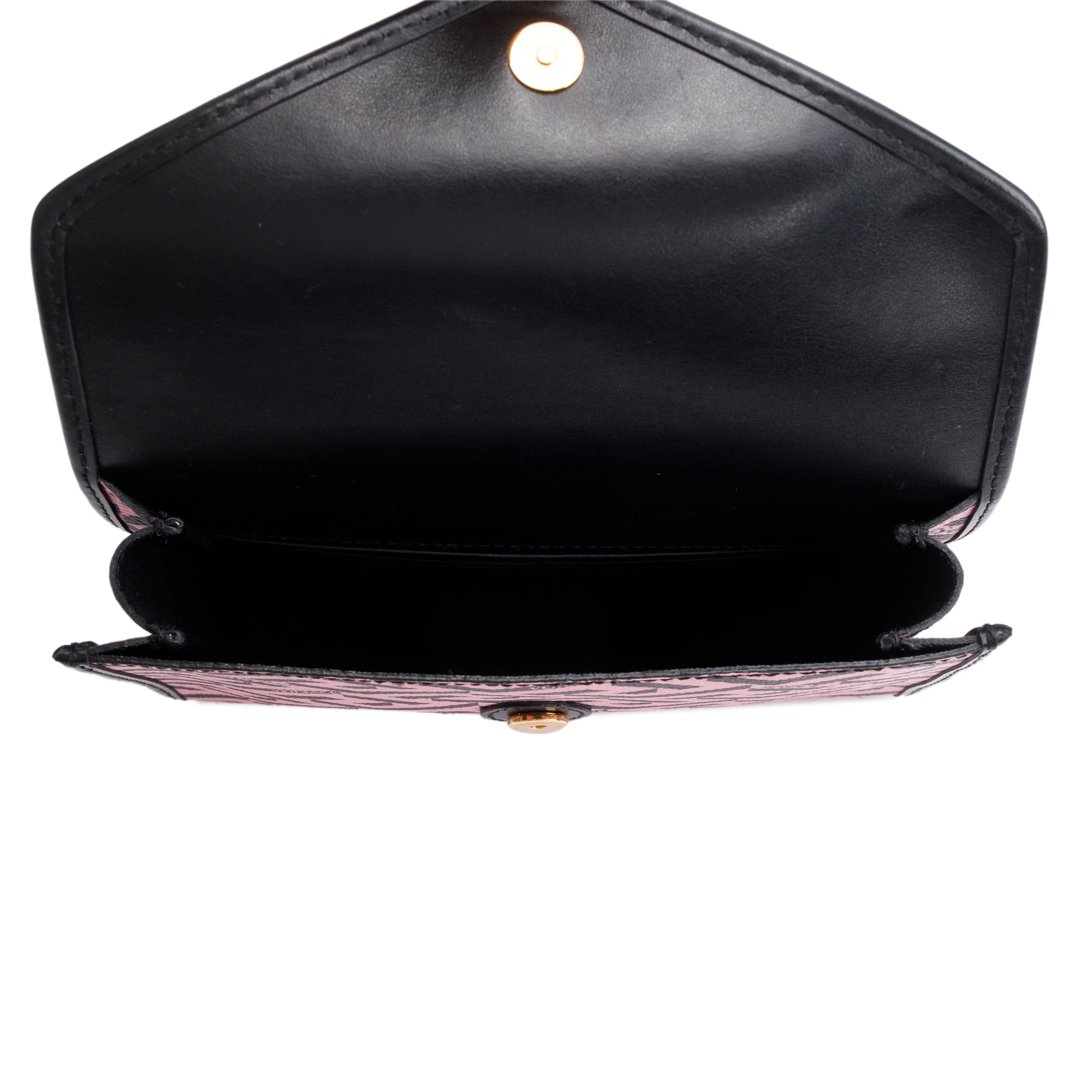 Versace Pink La Greca Signature Coated Canvas Chain Pouch w/ Box & Receipt