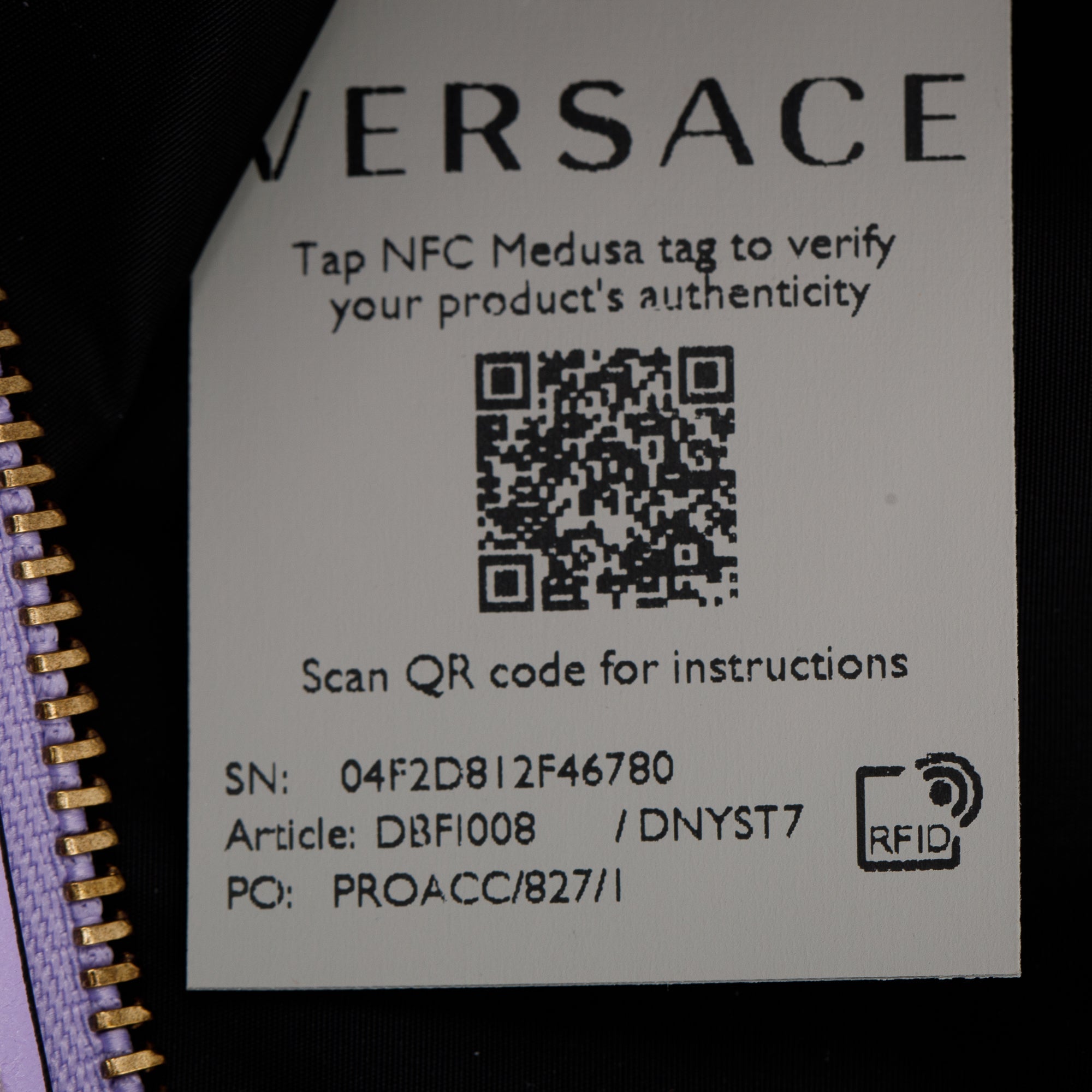 Versace Purple Leather-Trimmed Multicoloured Nylon Mix Print Hobo