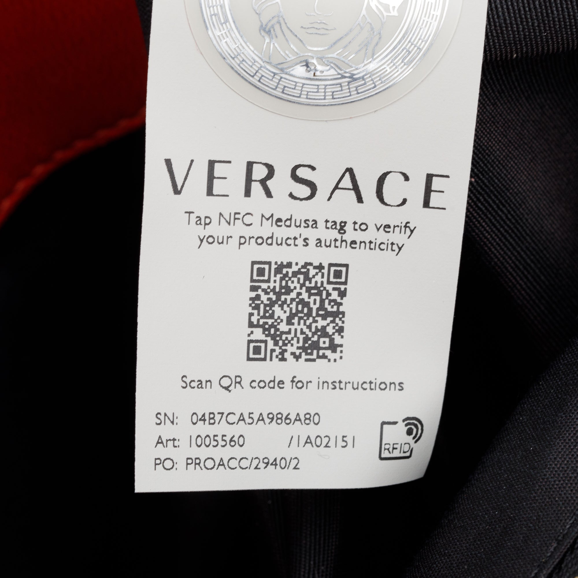 Versace Red Quilted Calfskin Leather Small La Medusa Tote Bag