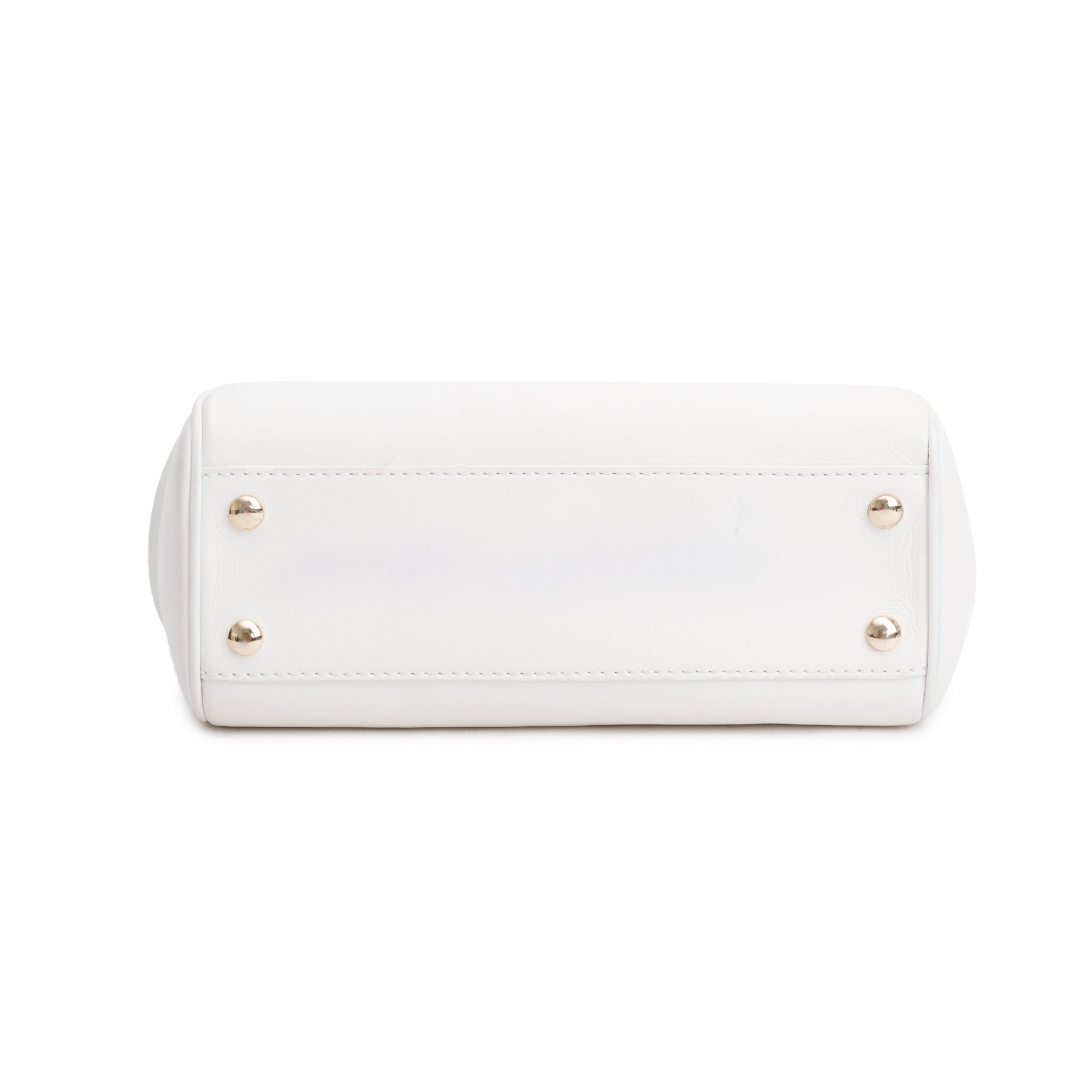 Versace White Embroidered Calfskin Leather Medium Palazzo Empire Tote Bag w/ Strap