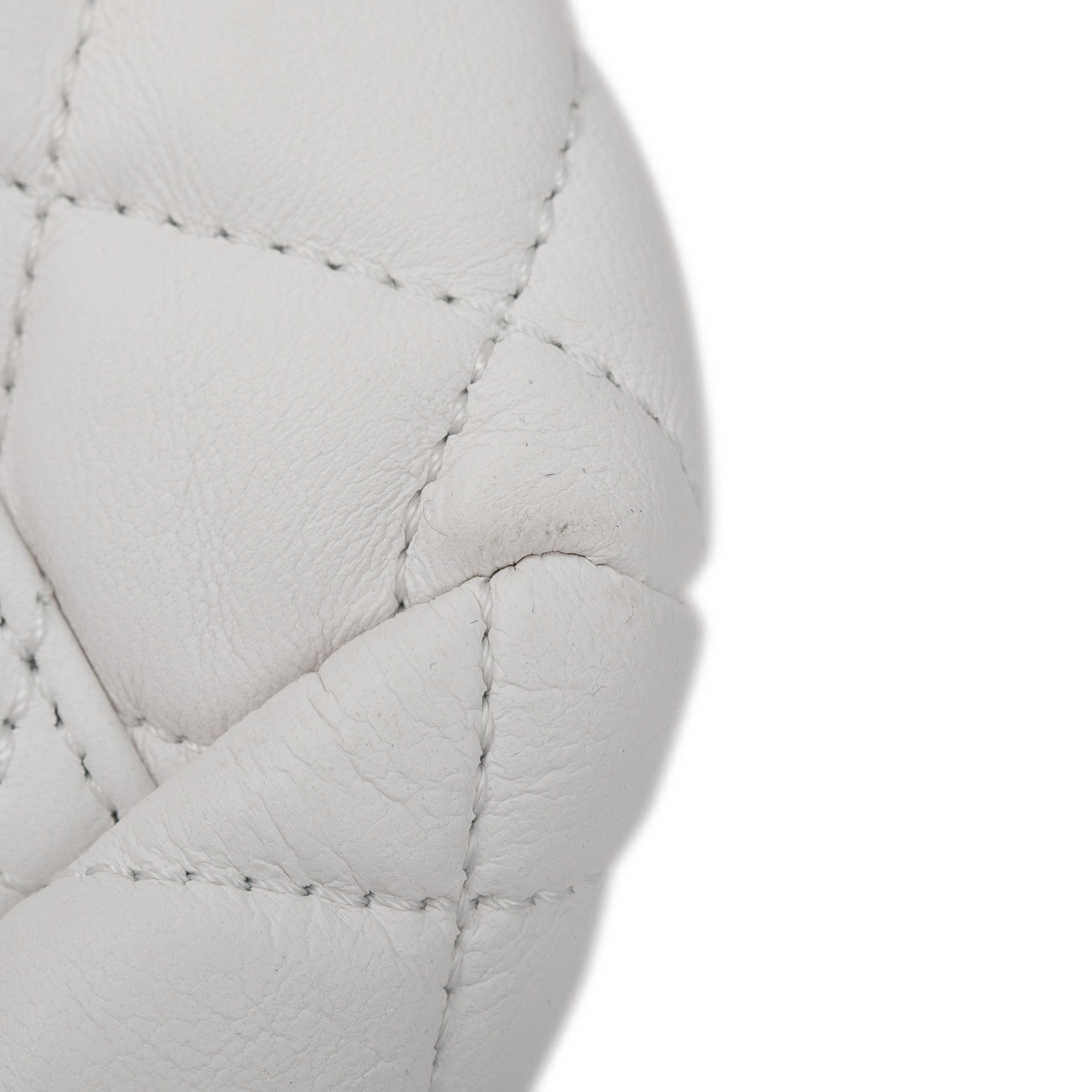 Versace White Quilted Calfskin Leather La Medusa Tote Bag