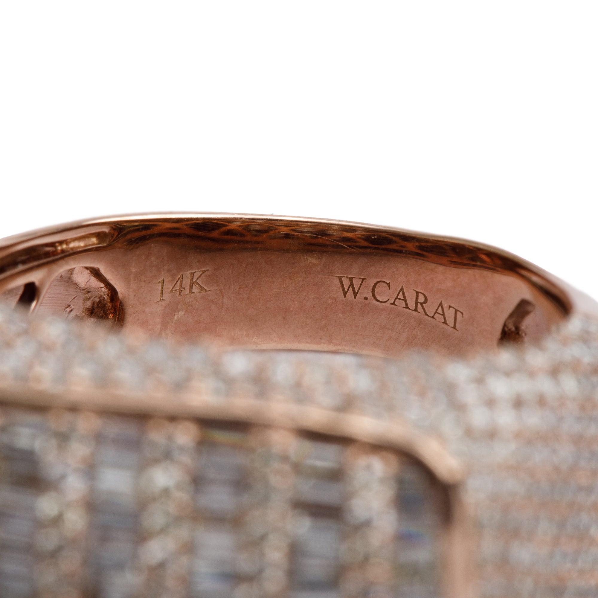 White Carat 14k Rose Gold 6.53 tcw. Diamond Cluster Ring, Size 10.25