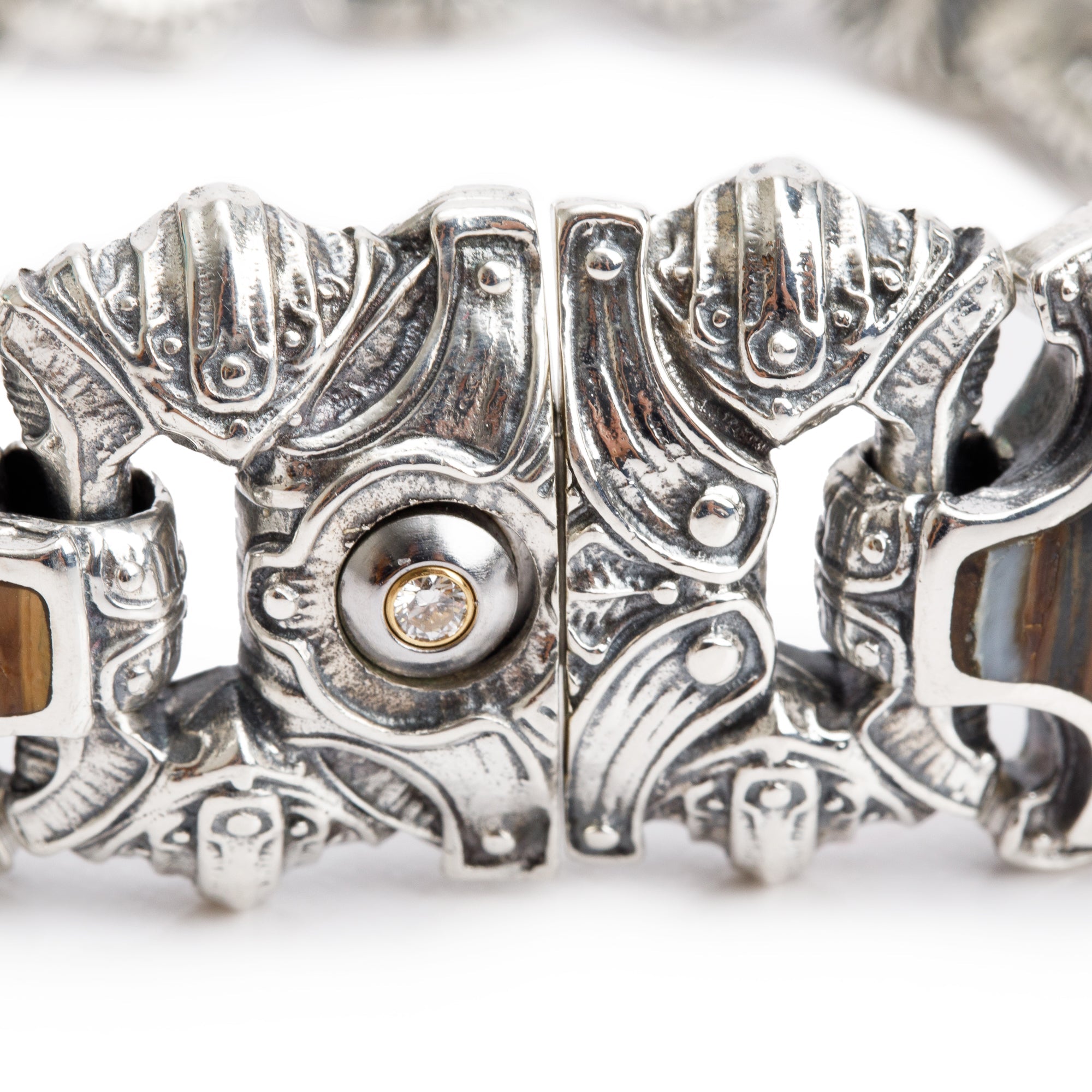 William Henry Sterling Silver Fossil Mammoth Tooth Aleksius Bracelet