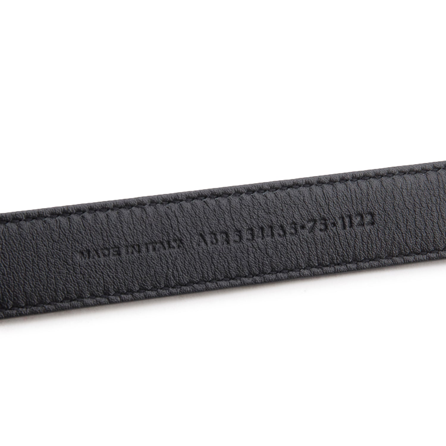 Saint Laurent 2022 Black Thin Calfskin Leather Square Buckle Cassandre Belt 75