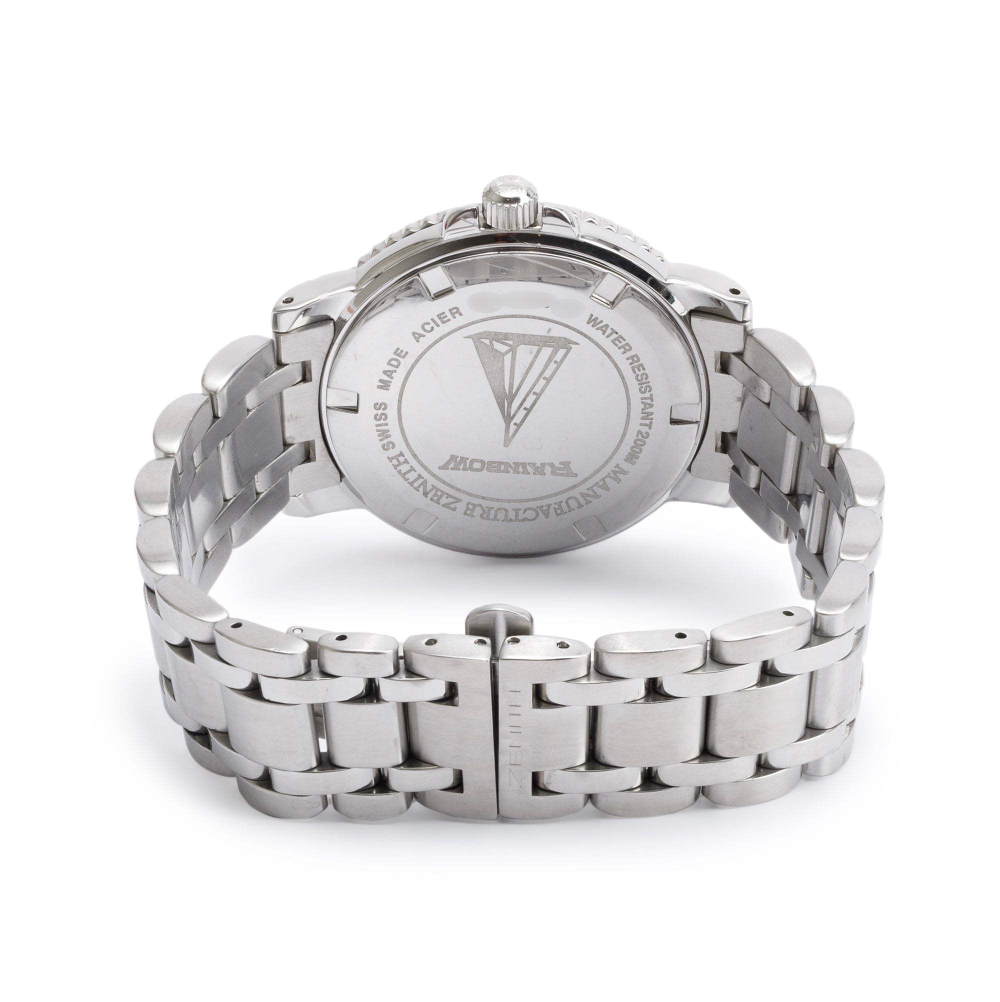 Zenith Stainless Steel Rainbow Elite 38 MM Automatic Watch w/ Box & Papers