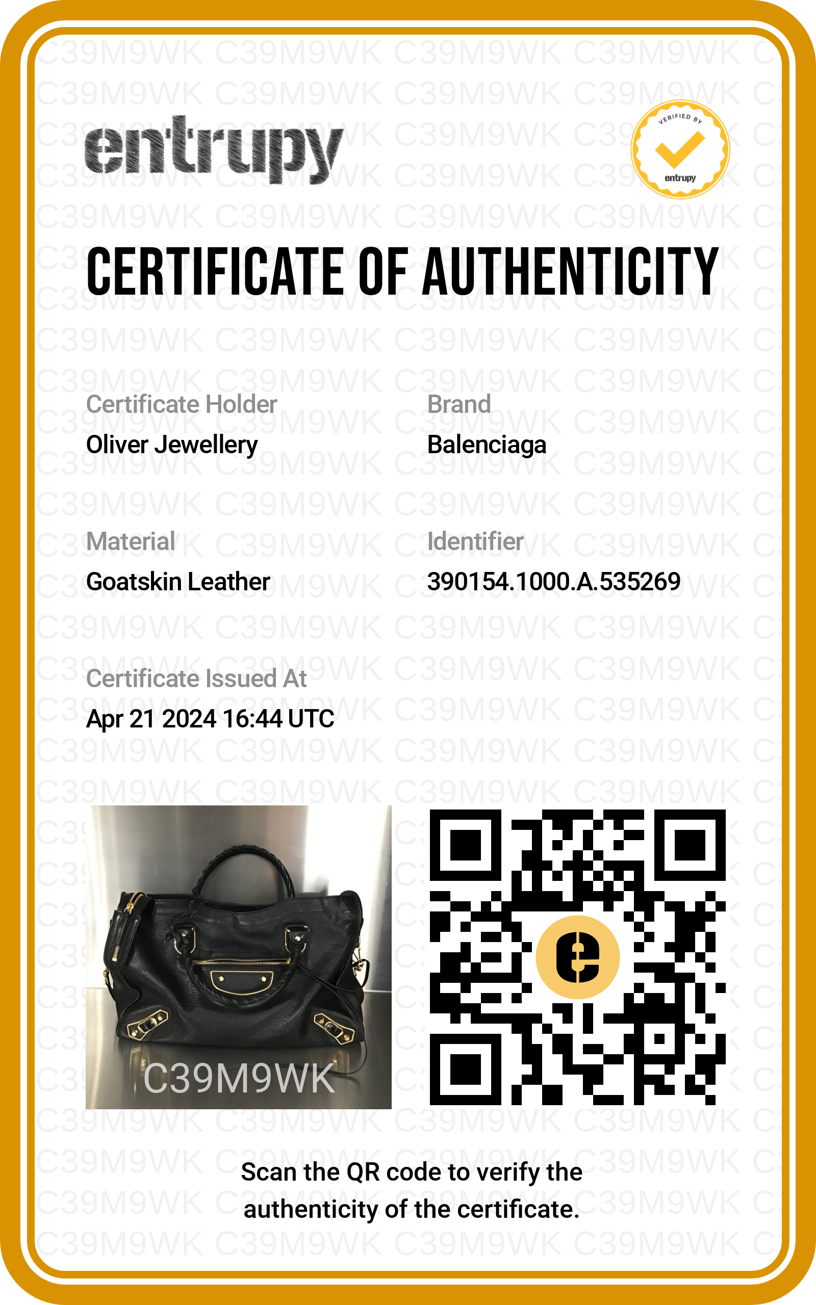 Balenciaga Black Chevre Leather Metallic Edge City Bag