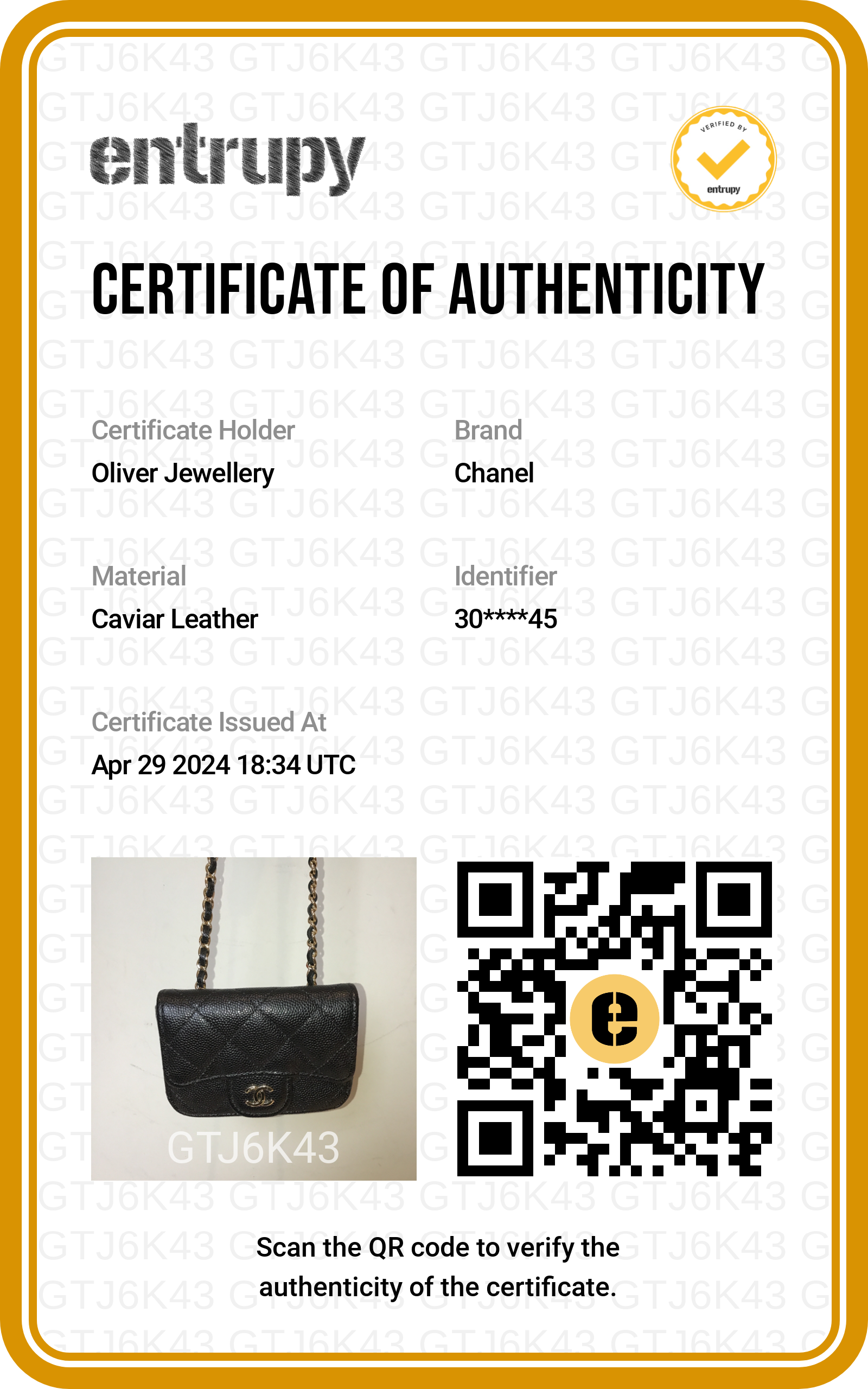 Chanel 2020 Black Quilted Caviar Leather Mini Chain Belt Bag w/ Box