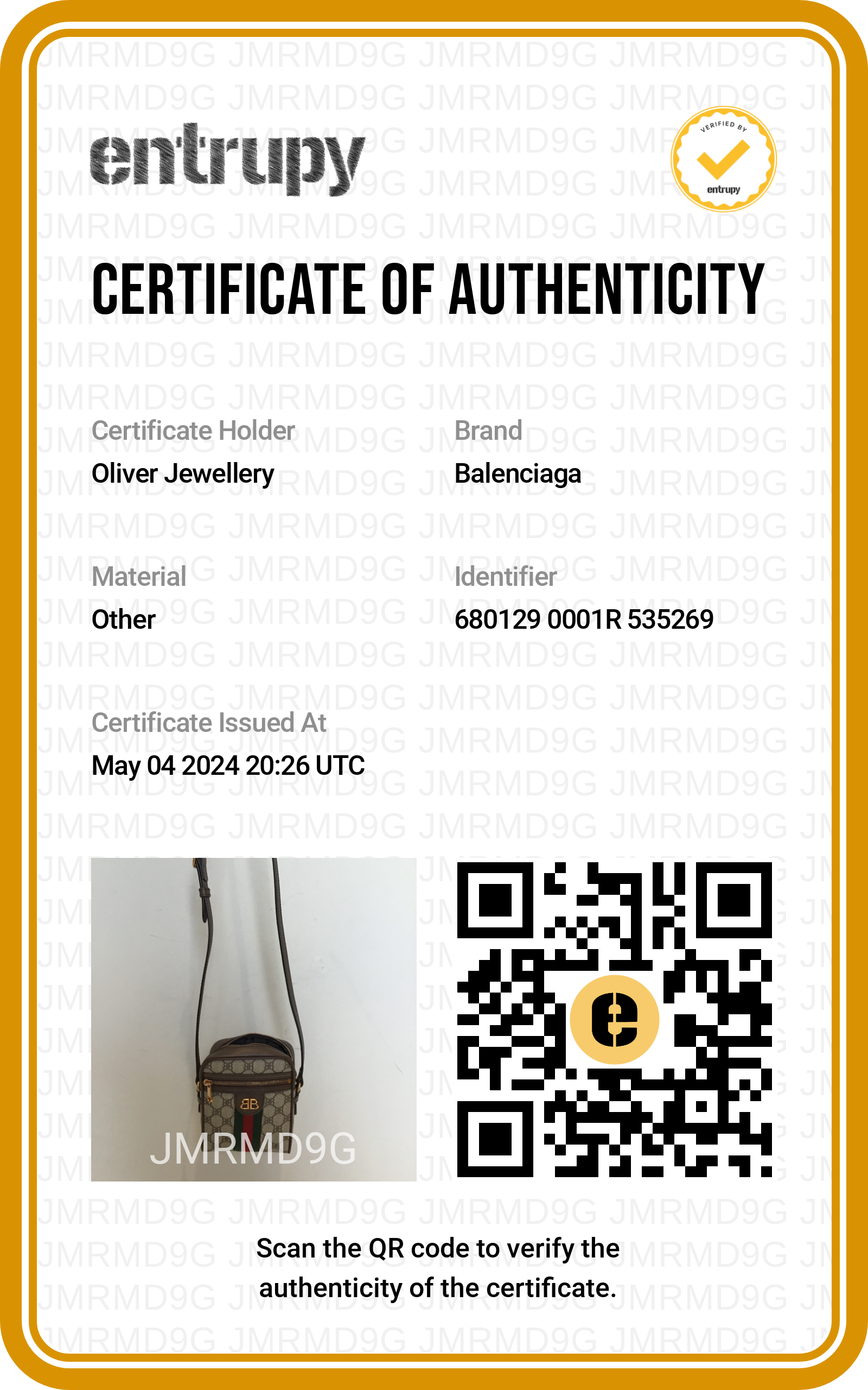 Balenciaga X Gucci The Hacker Project BB Supreme Canvas Web Mini Crossbody Bag w/ Box