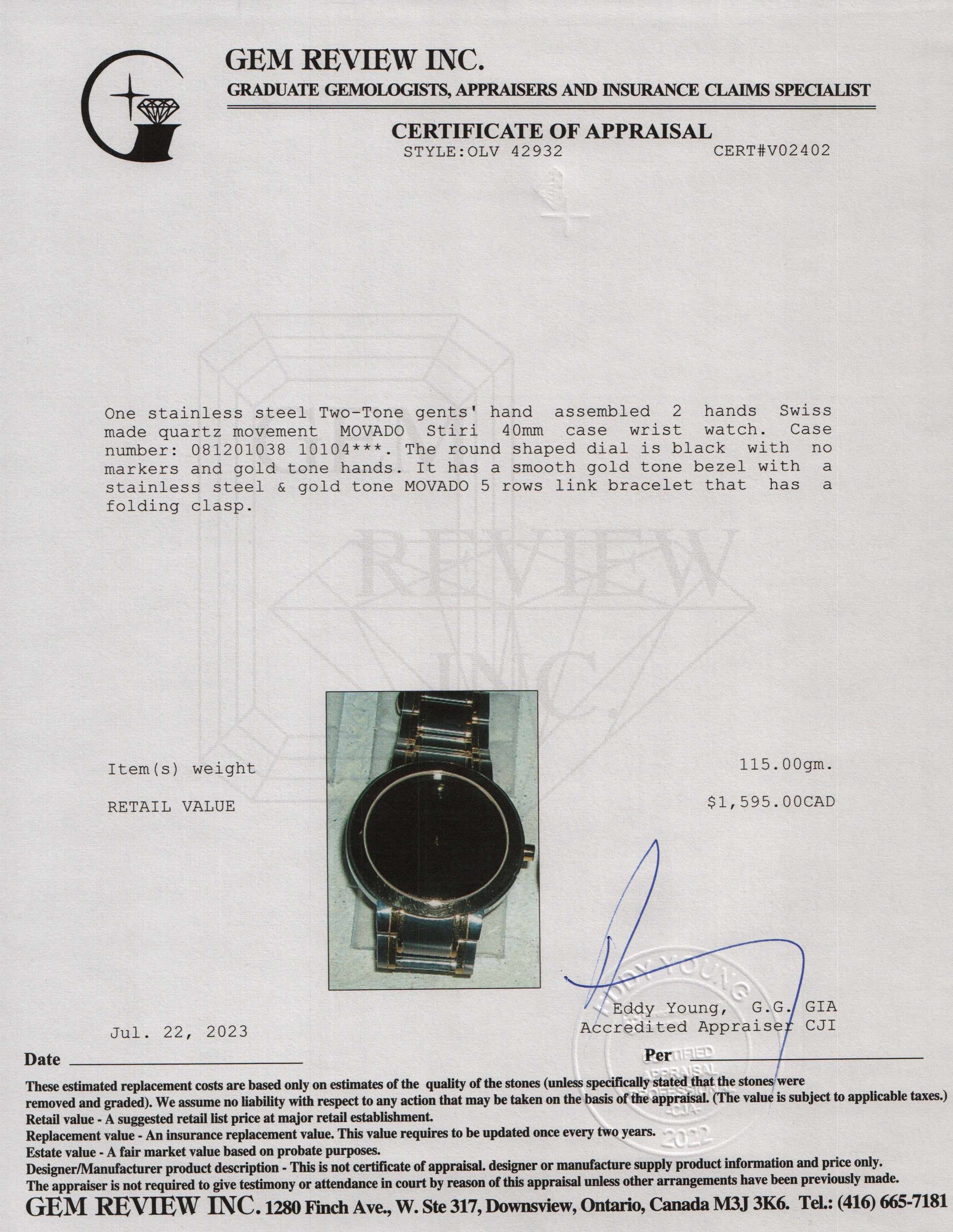 Movado Two-Tone Stiri 40MM Watch