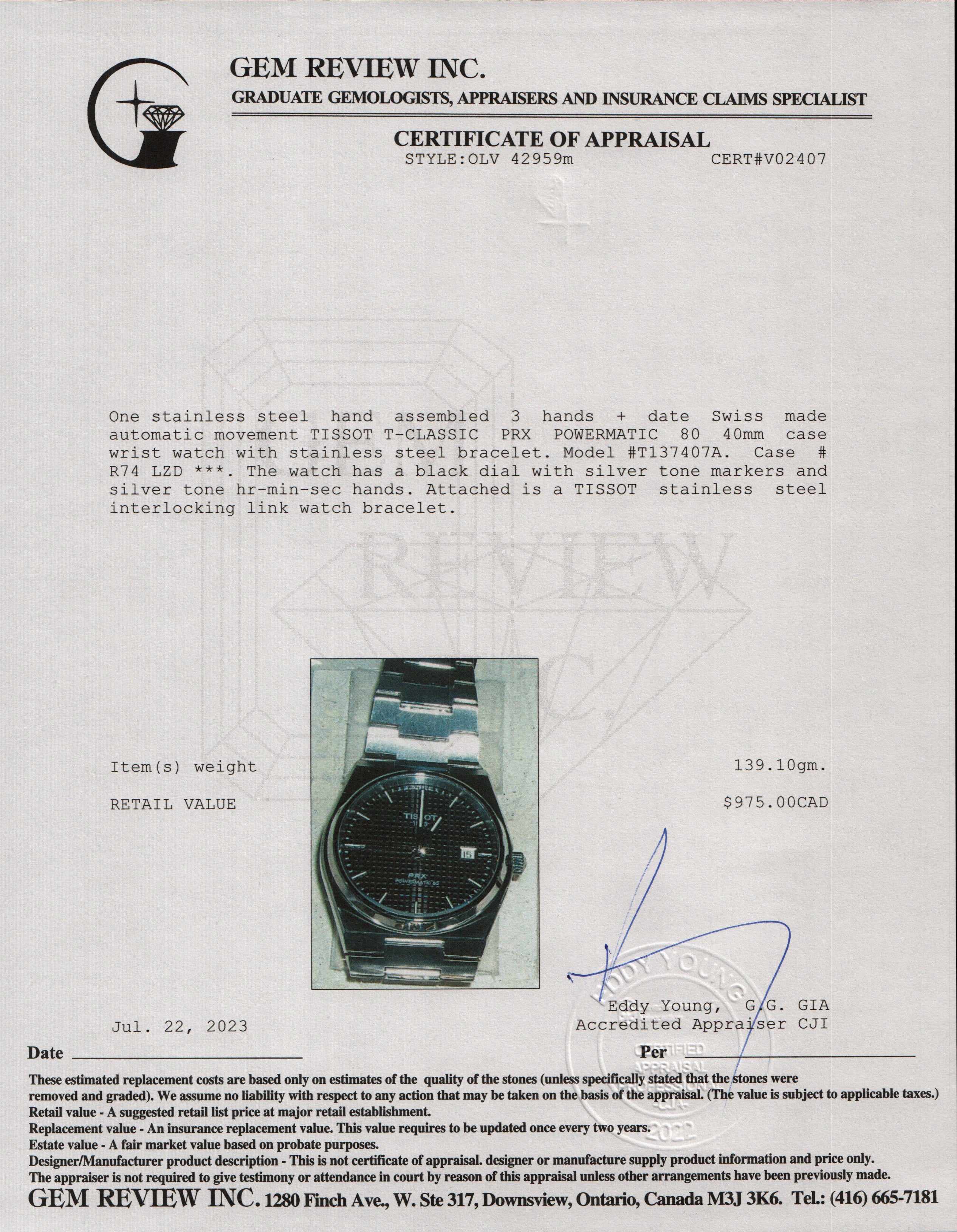 Tissot PRX Powermatic 80 Automatic Watch