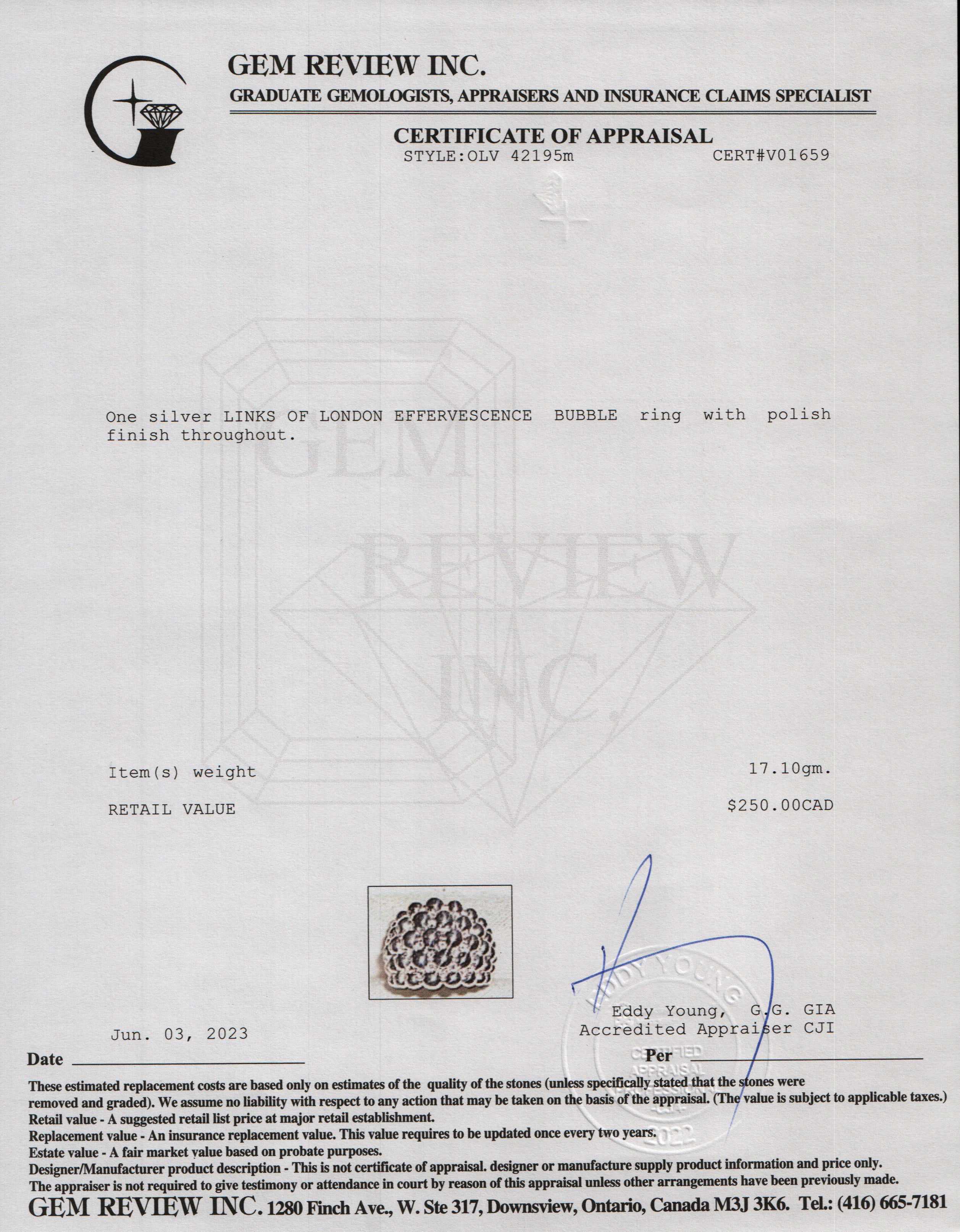 Links of London Effervescence Bubble Ring