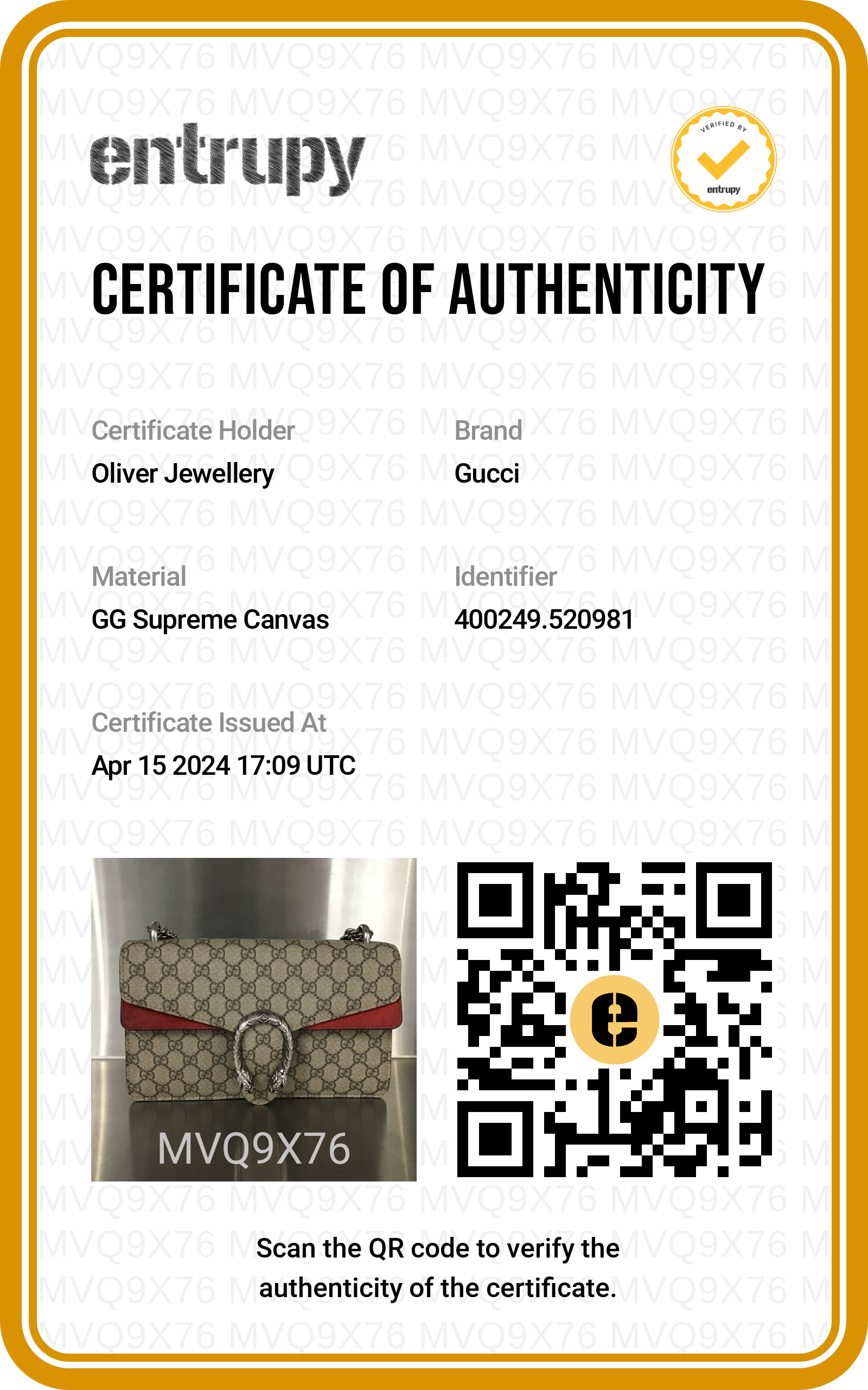 Gucci GG Supreme Dionysus Small Shoulder Bag