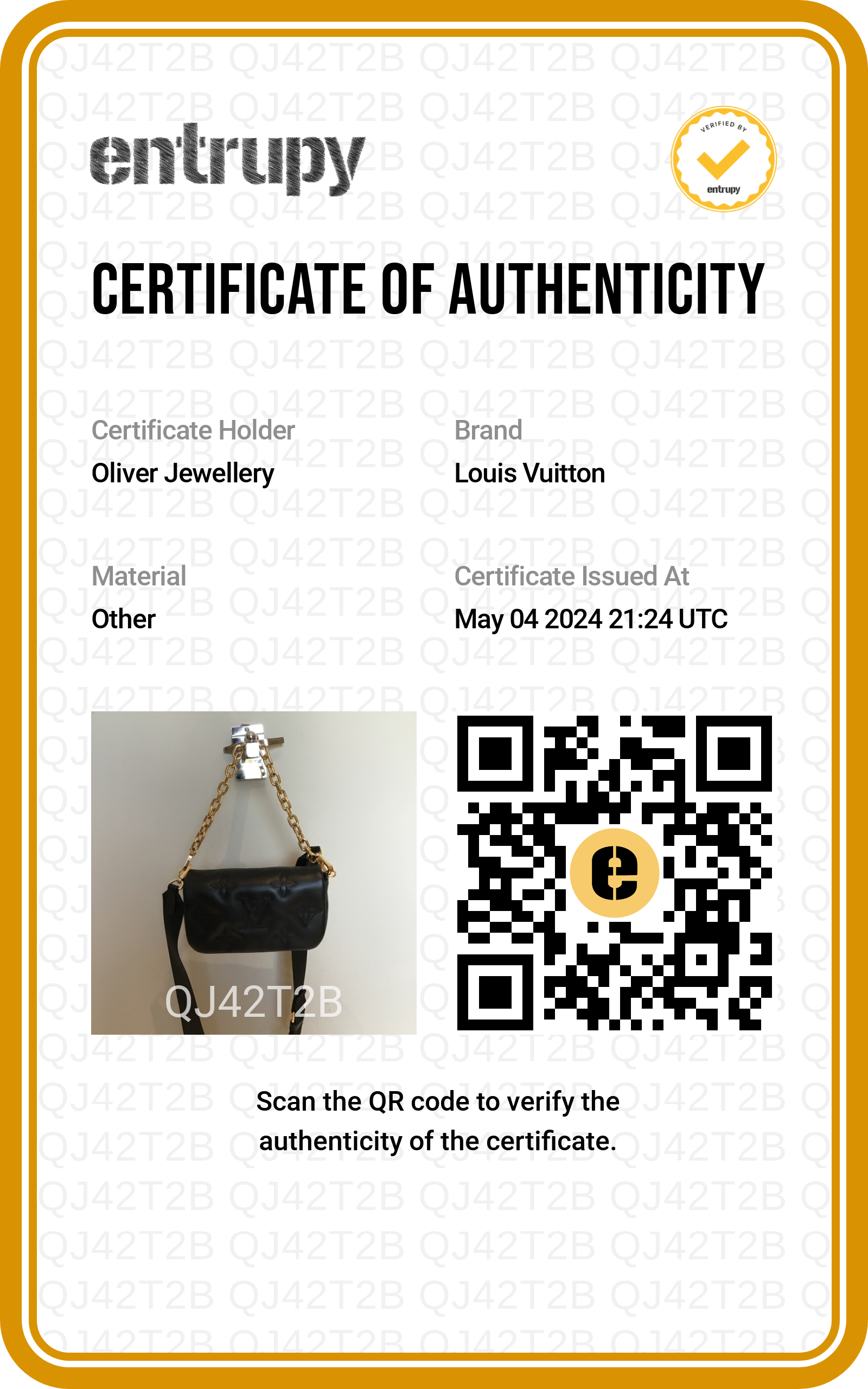 Louis Vuitton 2023 Black Bubblegram Calfskin Leather Wallet On Strap w/ Box & Receipt