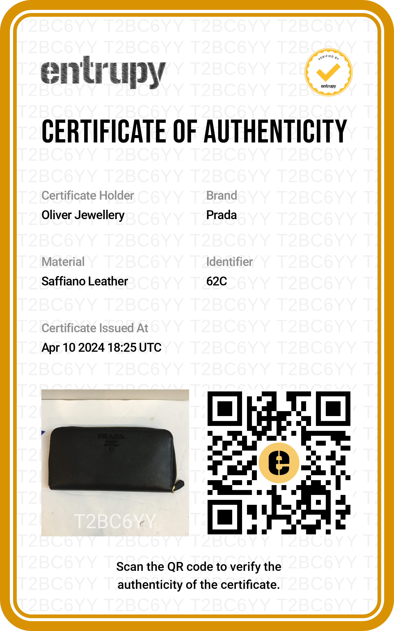 Prada Black Saffiano Leather Zip Around Wallet