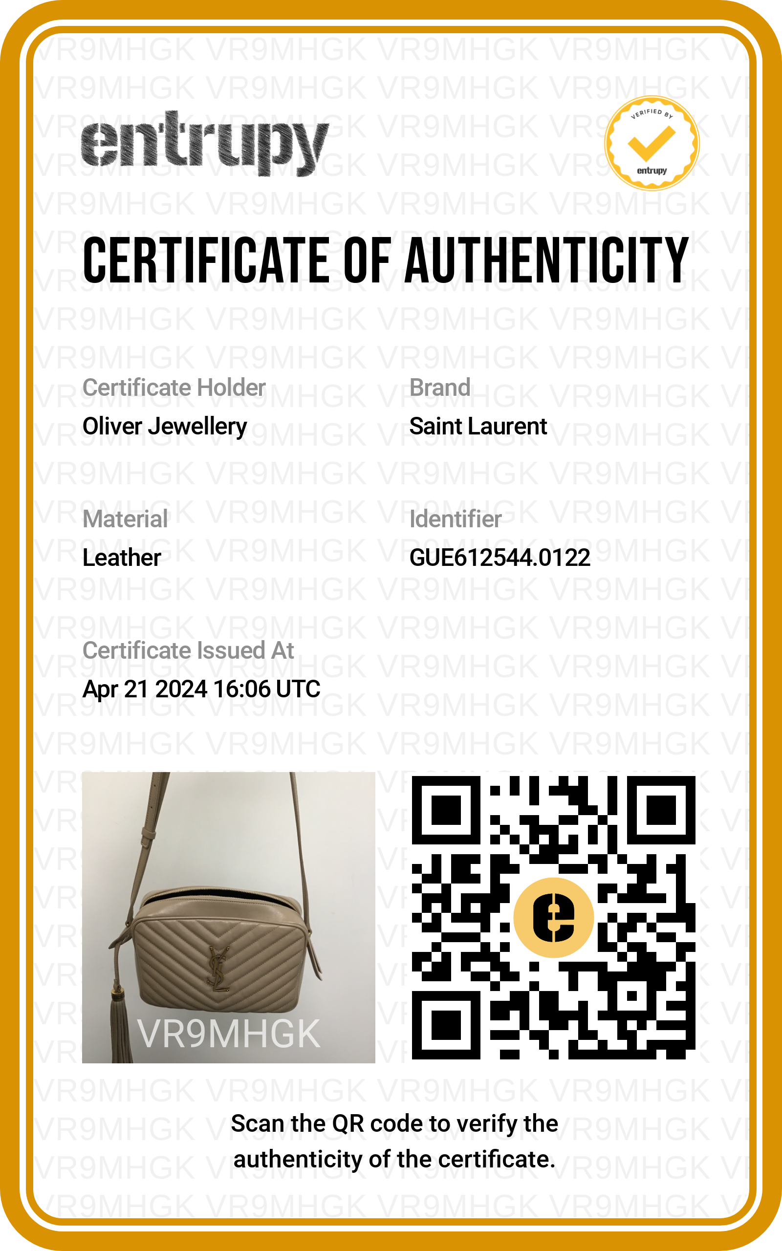 Saint Laurent 2022 Neutral Quilted Leather Lou Camera Bag