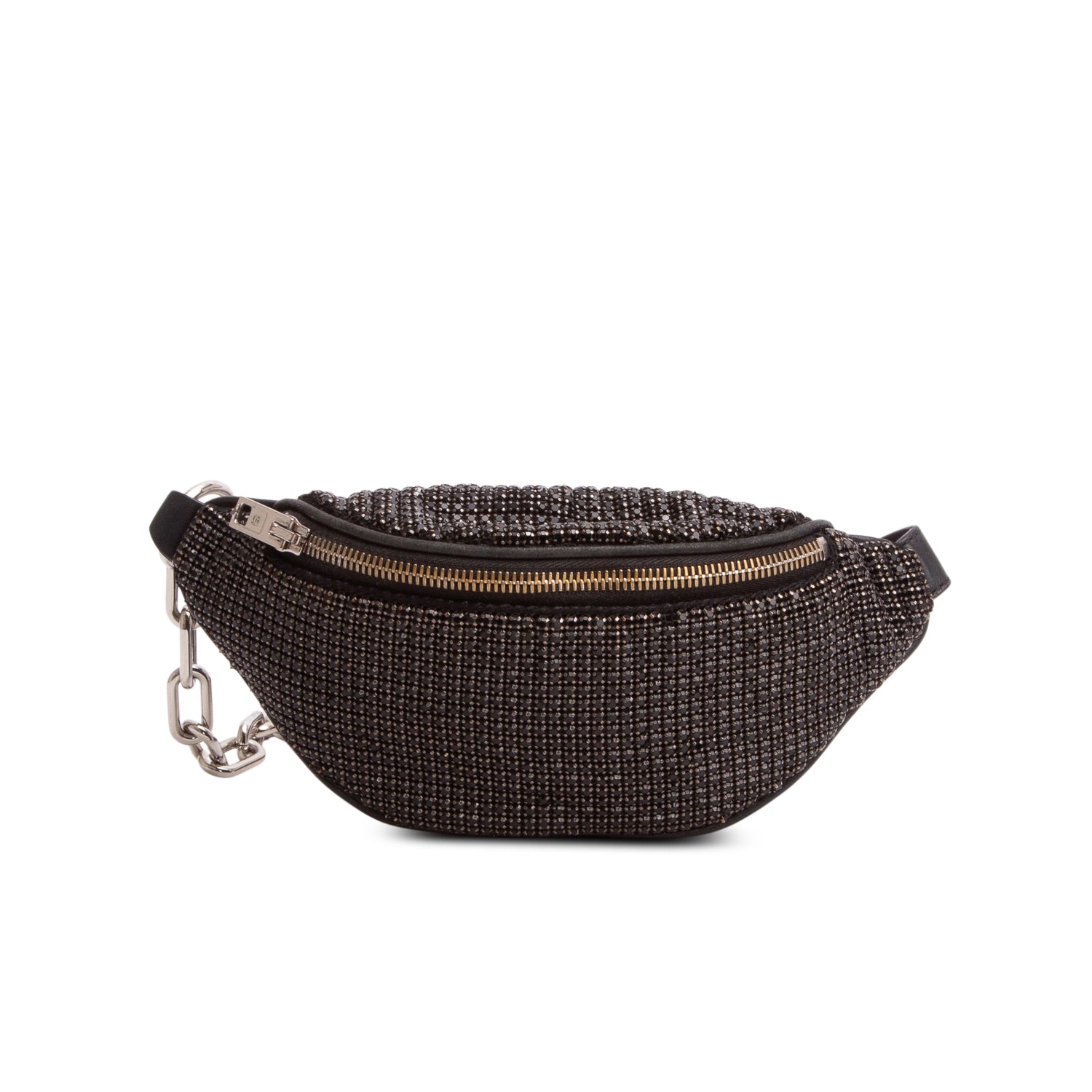 Alexander Wang Black Mesh Crystal Rhinestone Attica Belt Bag
