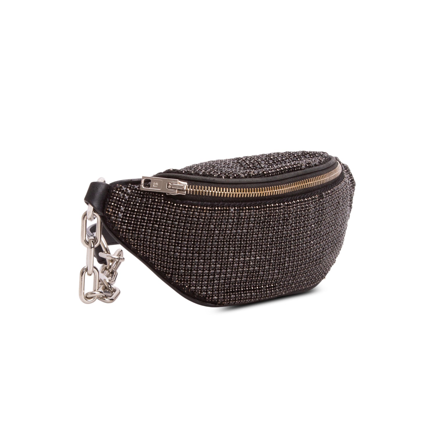 Alexander Wang Black Mesh Crystal Rhinestone Attica Belt Bag