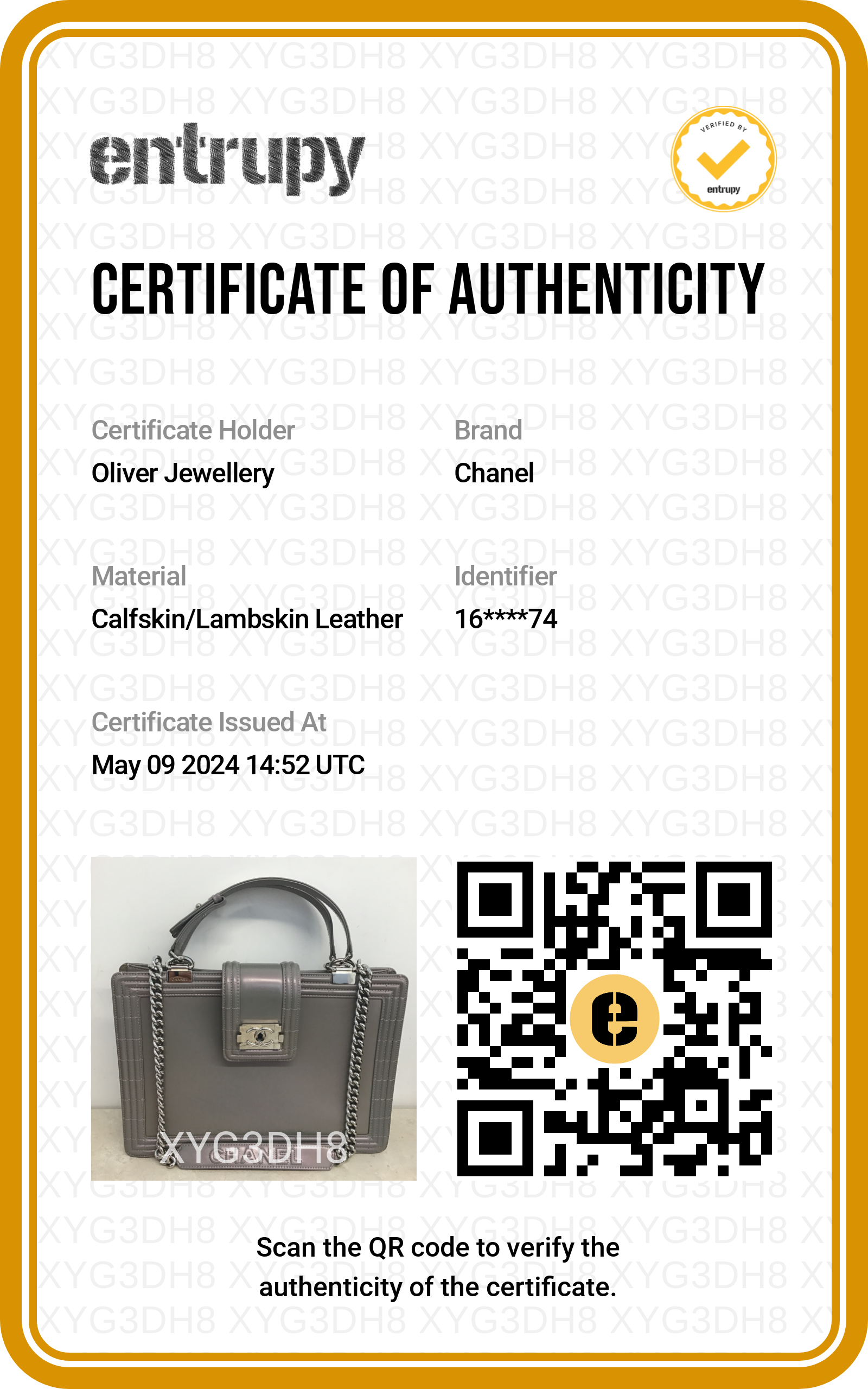 Chanel Iridescent Patent Leather Reverso Boy Shopping Tote w/ Box