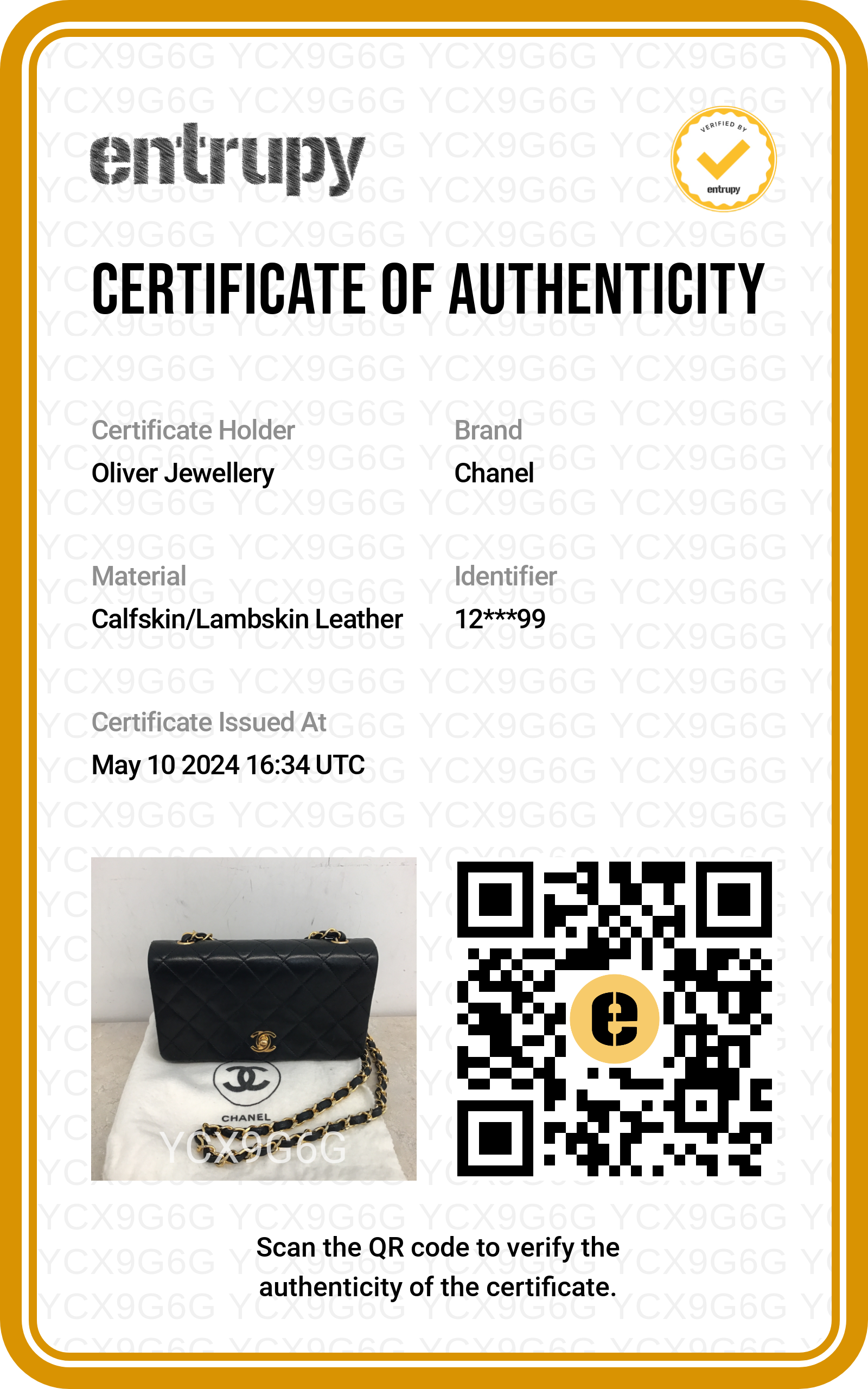 Chanel Vintage Quilted Lambskin Mini Rectangular Full Flap Bag w/ Box & Authenticity Card