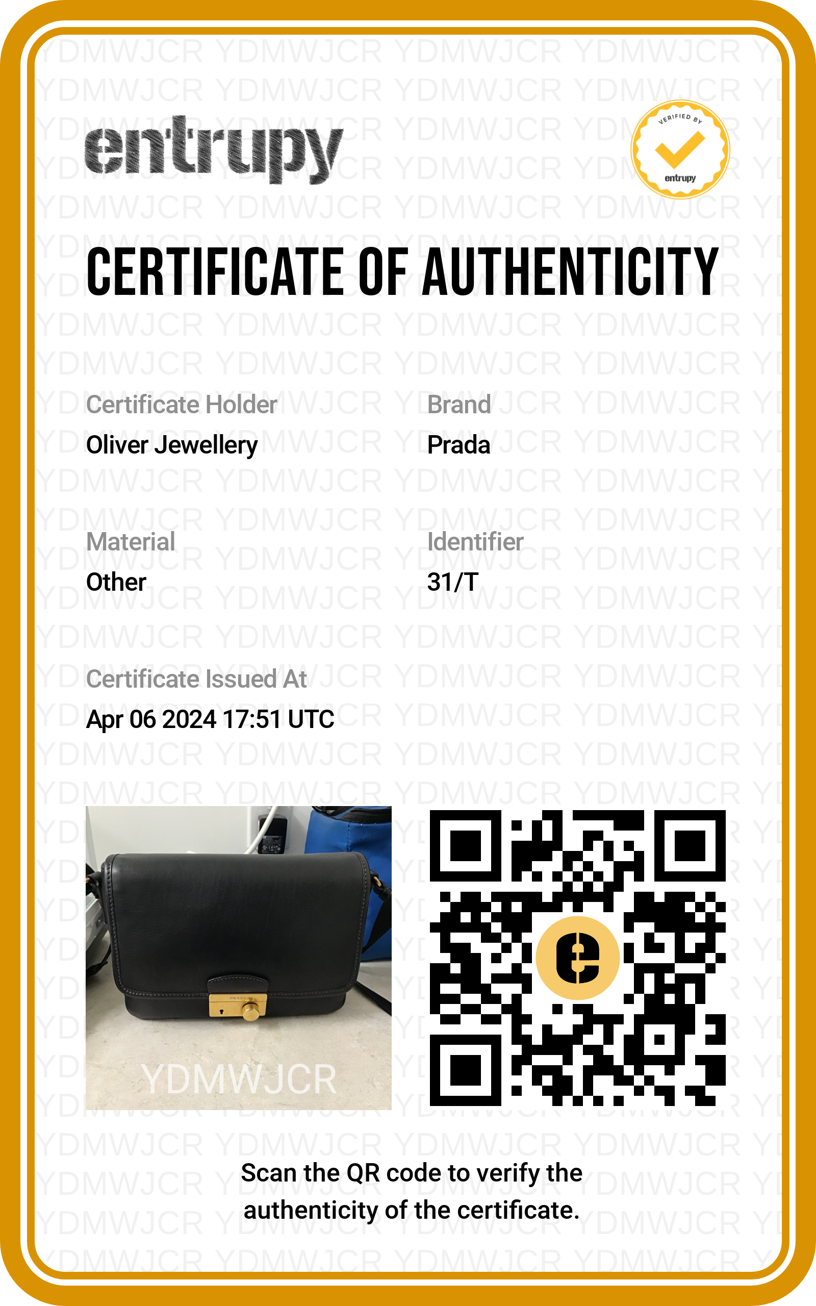 Prada Black Nappa Leather Sound Crossbody Bag w/ Authenticity Card